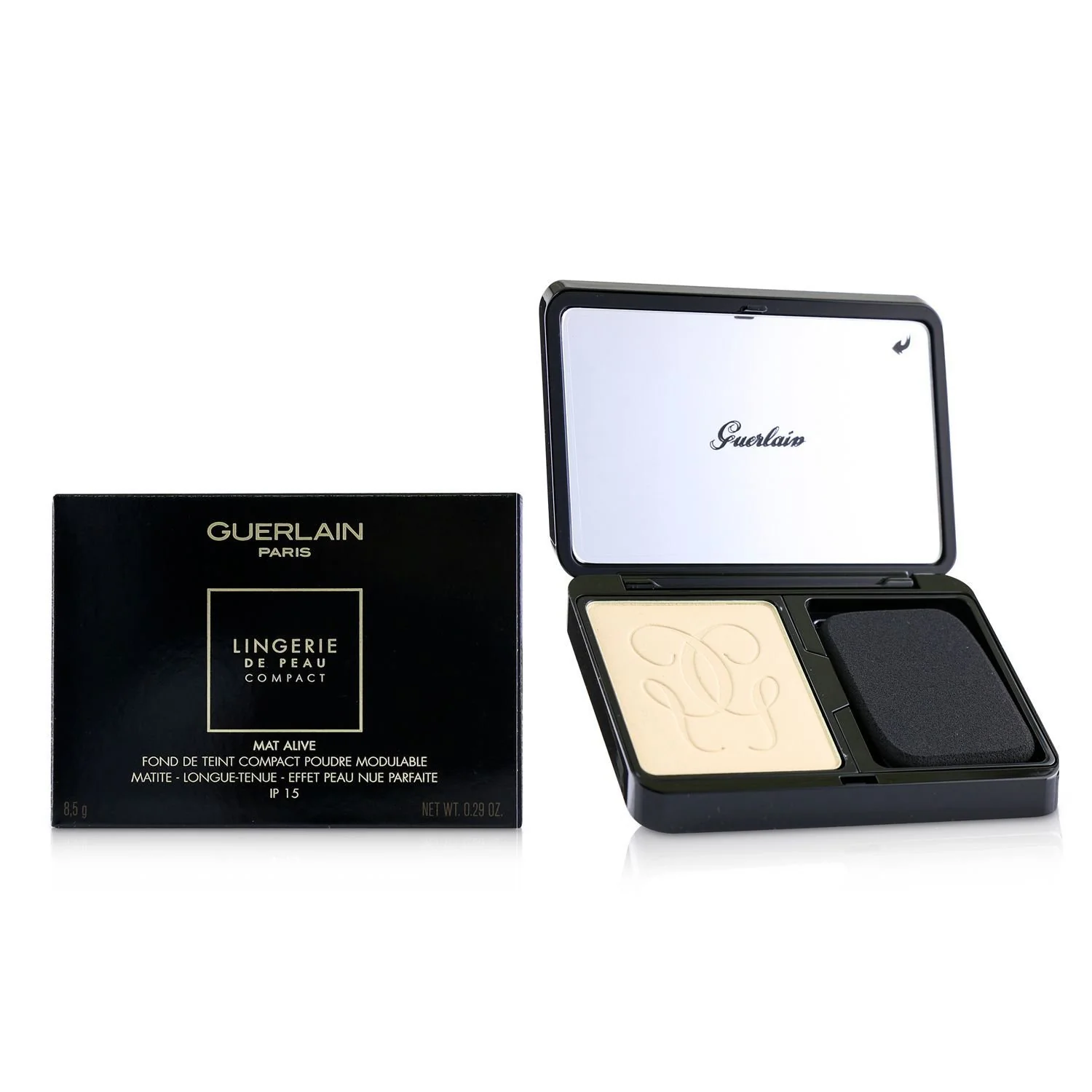 Guerlain Lingerie De Peau Mat Alive Buildable Compact Powder Foundation SPF 15 - # 02N Light  8.5g/0.29oz - Olabens