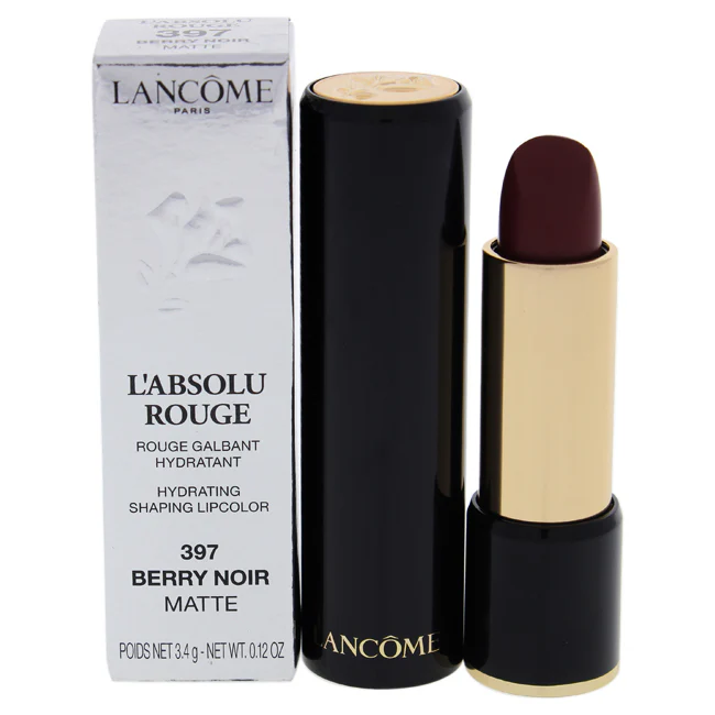 Lancome LAbsolu Rouge Hydrating Shaping Lipcolor - # 397 Berry Noir - Matte by Lancome for Women - 0.12 oz Lipstick - Olabens