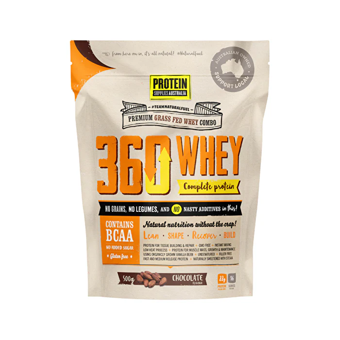 Protein Supplies Australia 360Whey Chocolate WPI+WPC Combo 500g - Olabens