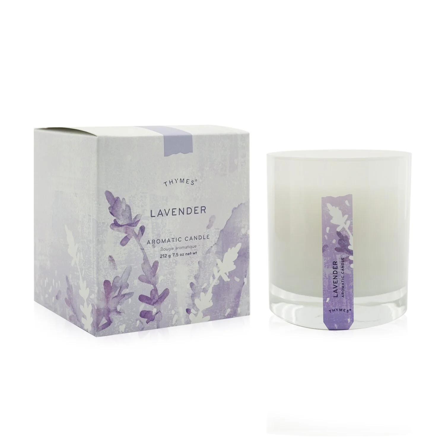 Thymes Aromatic Candle - Lavender  212g/7.5oz - Olabens