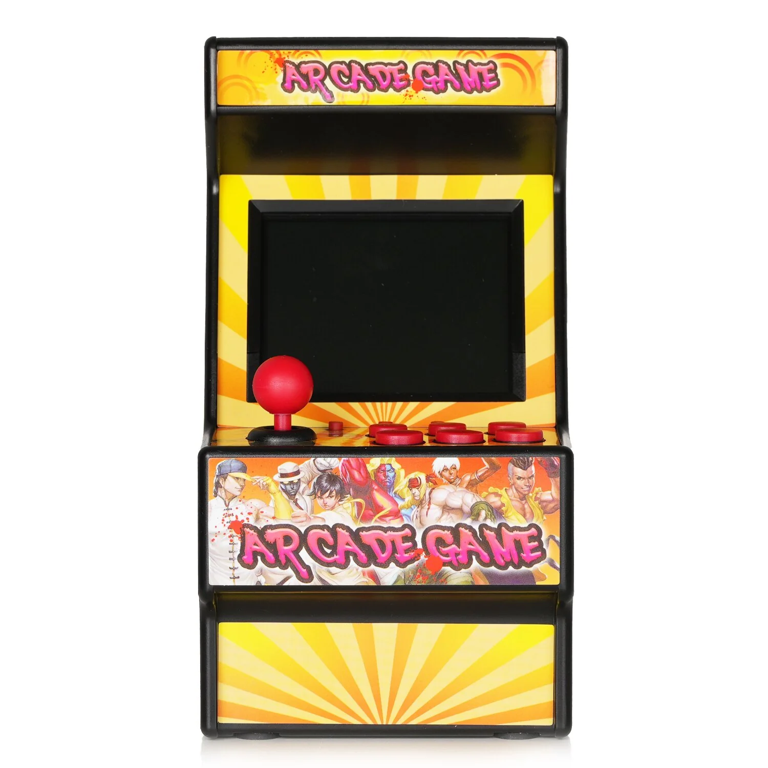 Hobbiesntoys Retro Mini Arcade Machine, Handheld Game Console with 156 Classic Video Games 2.8 Inch Color Display - Orange  3.35*3.35*6.3in - Olabens