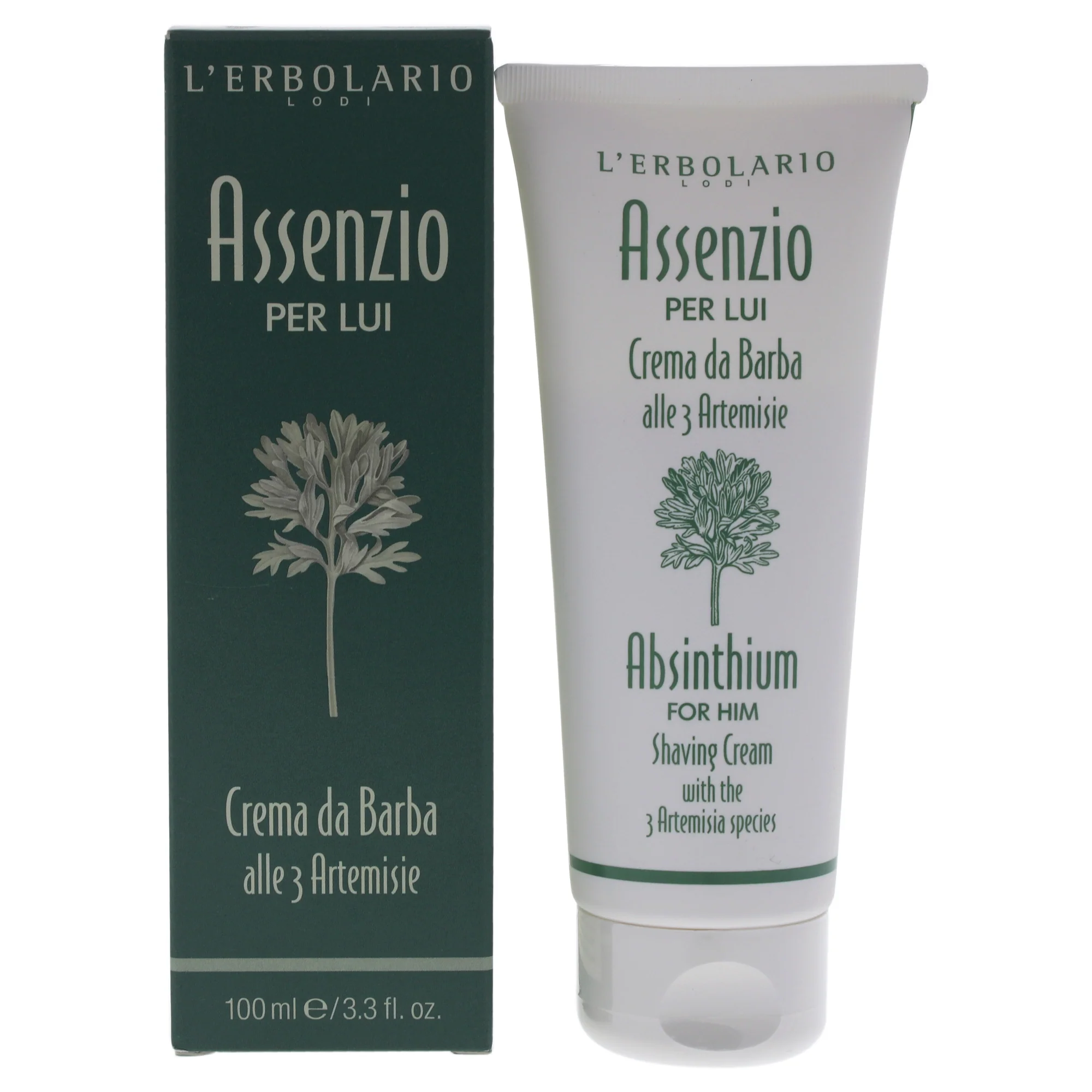 LErbolario Shaving Cream - Absinthium by LErbolario for Men - 3.3 oz Shave Cream - Olabens