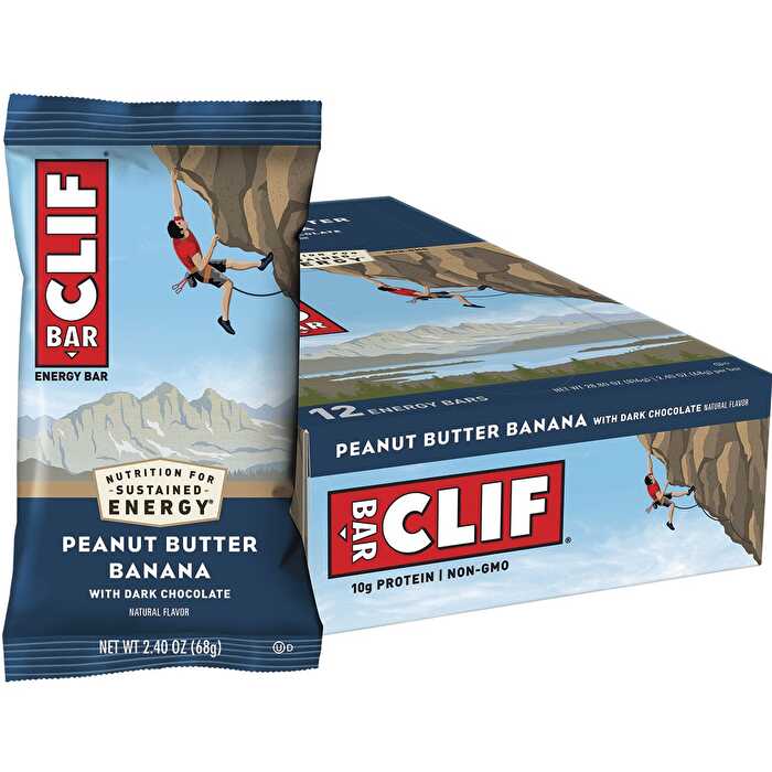 Clif Energy Bar Peanut Butter Banana with Dark Chocolate 12x68g - Olabens
