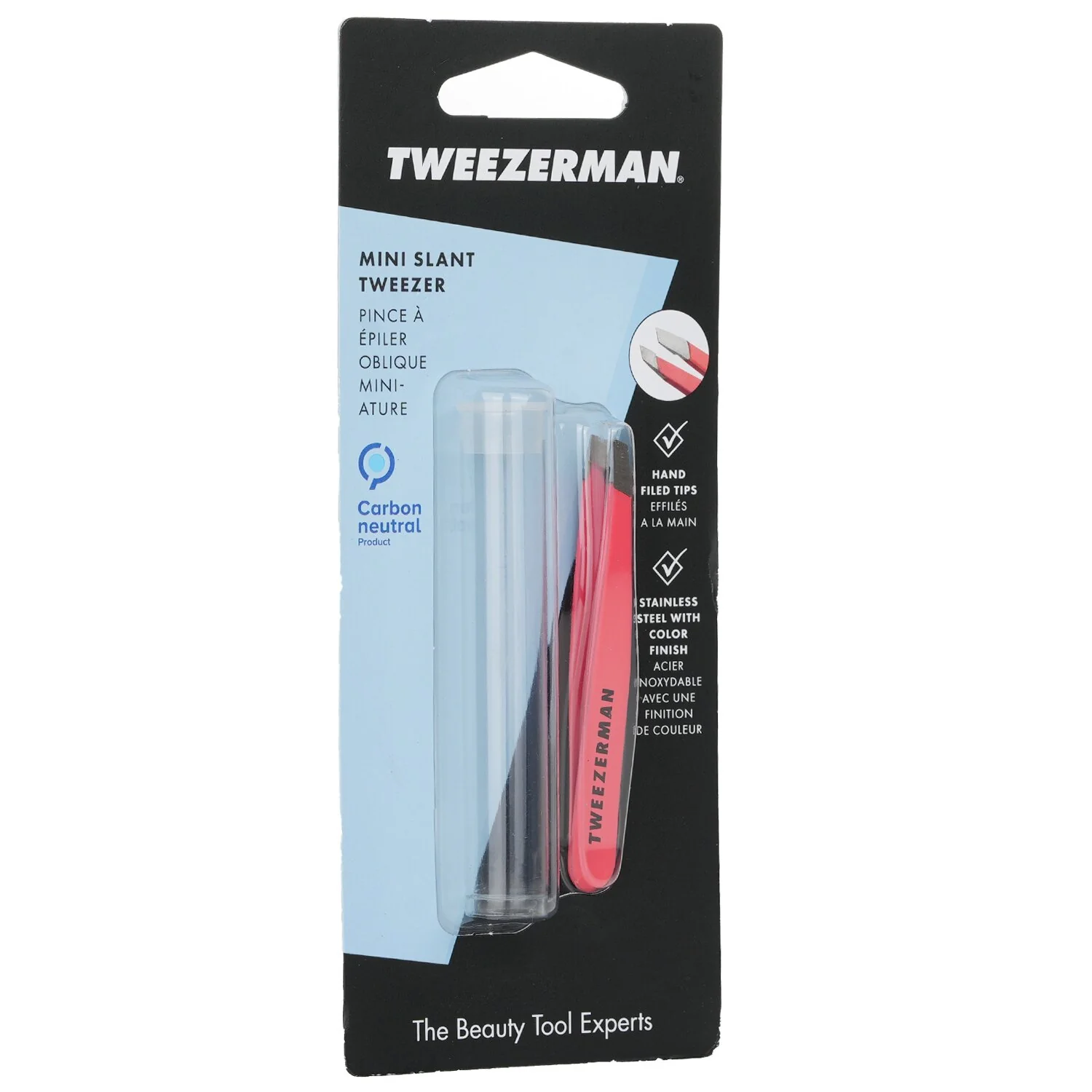 Tweezerman Mini Slant Tweezer - Geranium - Olabens