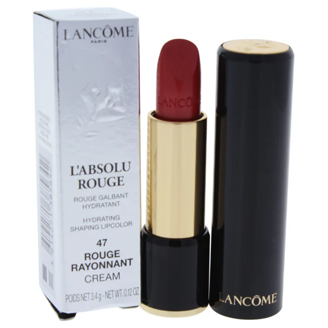 Lancome LAbsolu Rouge Hydrating Shaping Lipcolor - # 47 Rouge Rayonnant - Cream by Lancome for Women - 0.12 oz Lipstick - Olabens