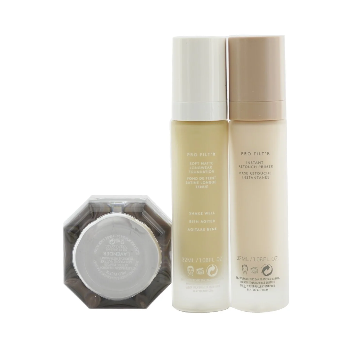 Fenty Beauty by Rihanna Pro Filt'R Soft Matte Complexion Kit: Foundation 32ml + Primer 32ml + Instant Retouch Setting Powder 7.8g - #120  3pcs - Olabens