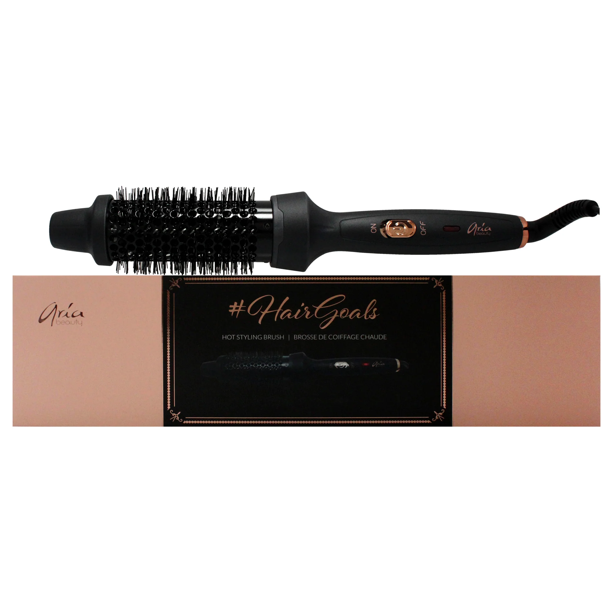Aria Beauty Hairgoals Hot Styling Brush - Black by Aria Beauty for Women - 1.5 Inch Brush - Olabens