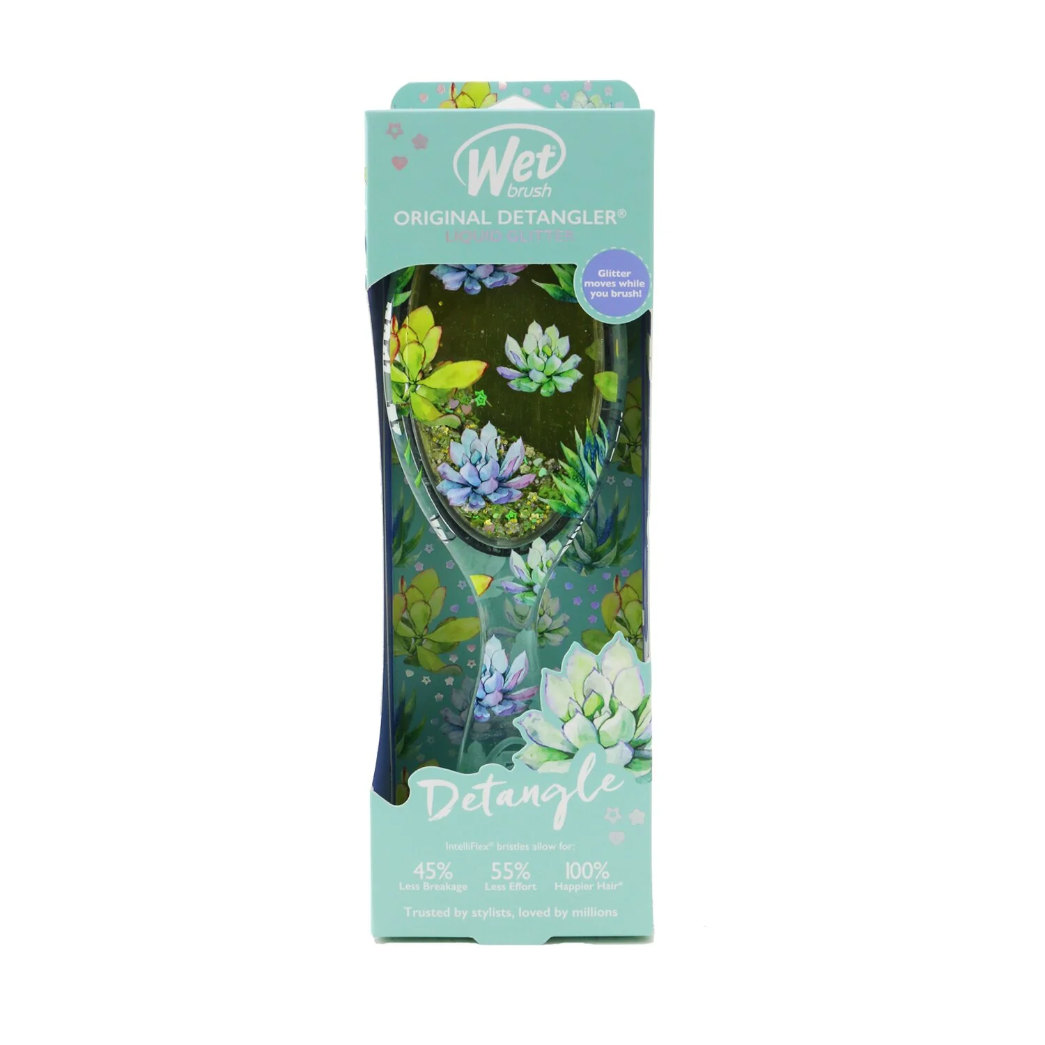 Wet Brush Original Detangler Liquid Glitter - # Succulent Sparkle  1pc - Olabens