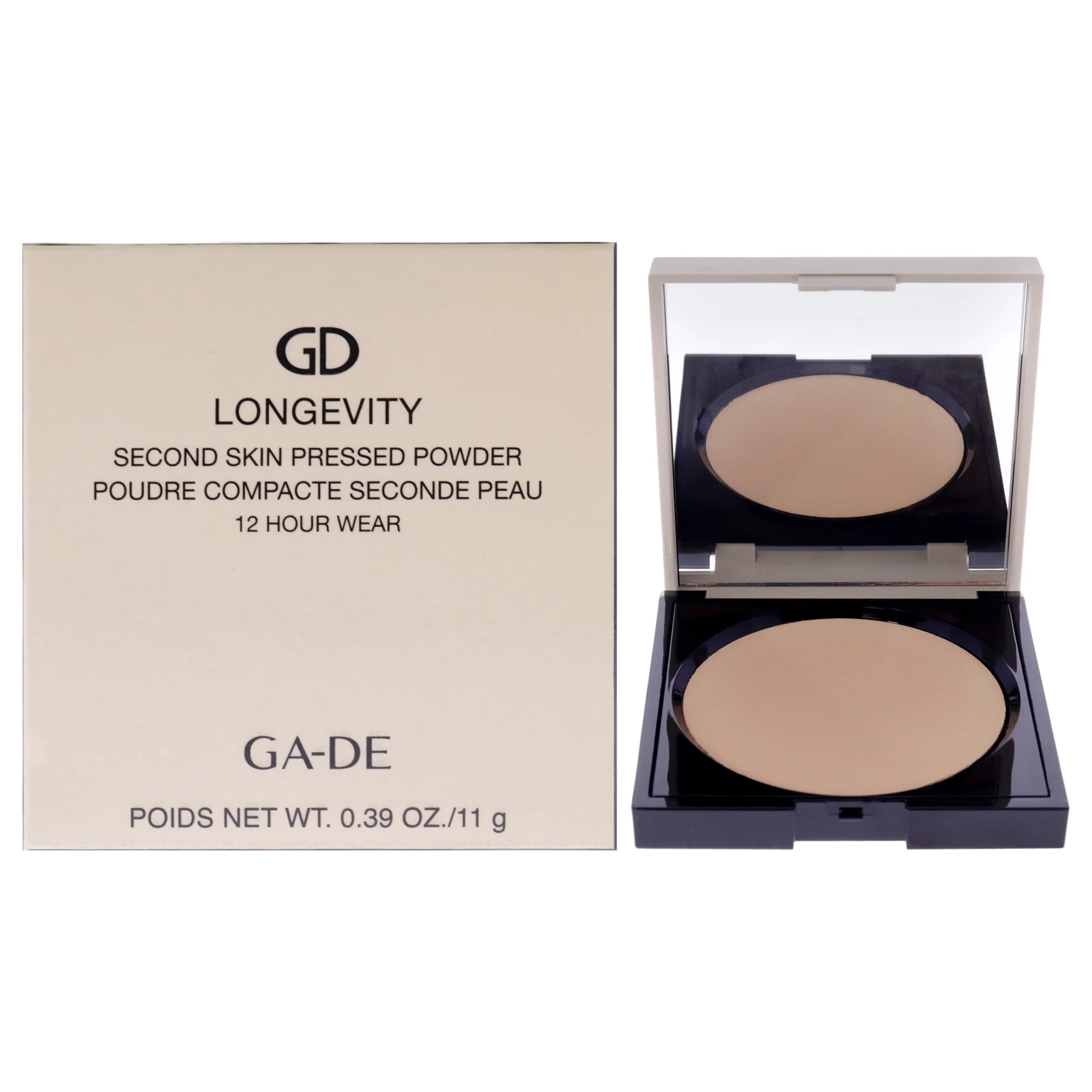 Longevity Second Skin Pressed Powder 12H - 507 Medium by GA-DE for Women - 0.39 oz Powder - Olabens