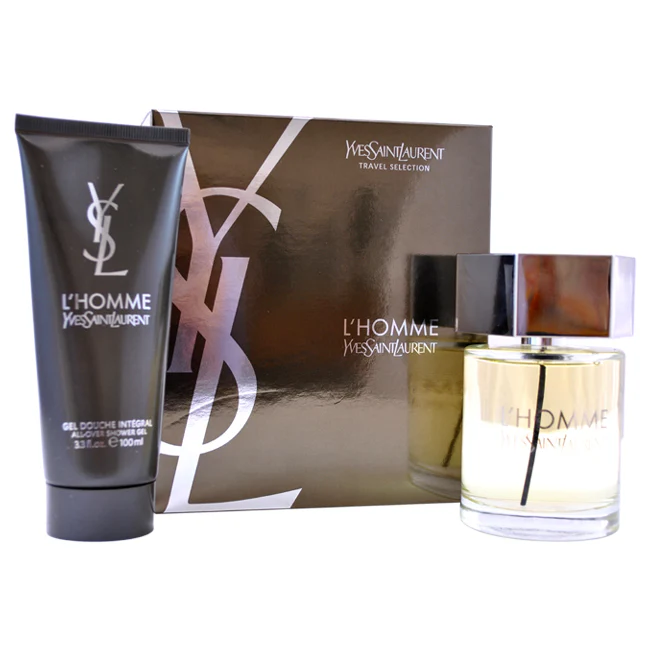 Yves Saint Laurent LHomme by Yves Saint Laurent for Men - 2 Pc Gift Set 3.3oz EDT Spray, 3.3oz All Over Shower Gel - Olabens