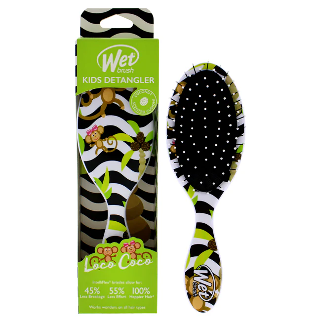 Wet Brush Kids Detangler Brush Sweet Treats - Loco Coco by Wet Brush for Kids - 1 Pc Hair Brush - Olabens