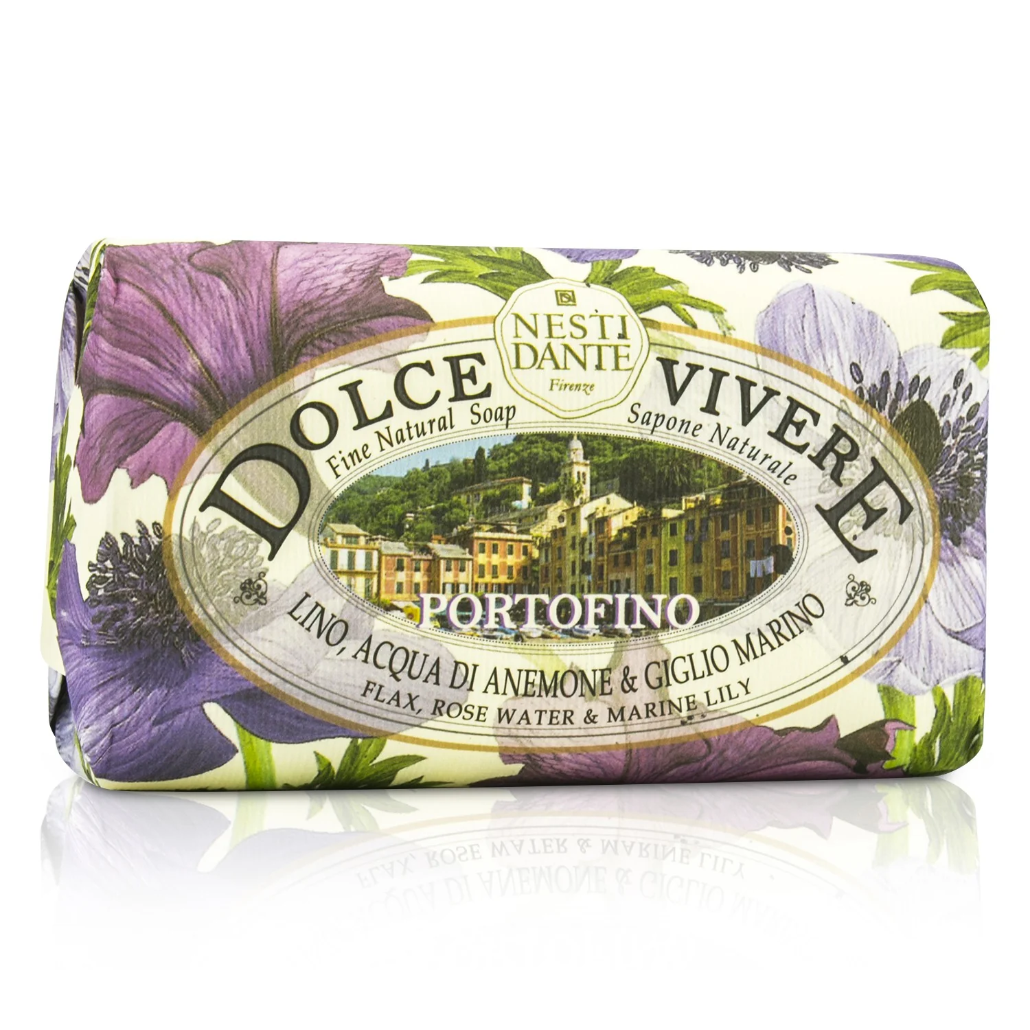 Nesti Dante Dolce Vivere Fine Natural Soap - Portofino - Flax, Rose Water & Marine Lily  250g/8.8oz - Olabens
