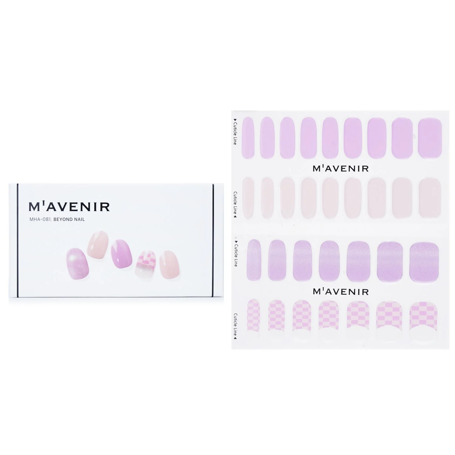 Mavenir Nail Sticker (Purple) - # Beyond Nail  32pcs - Olabens