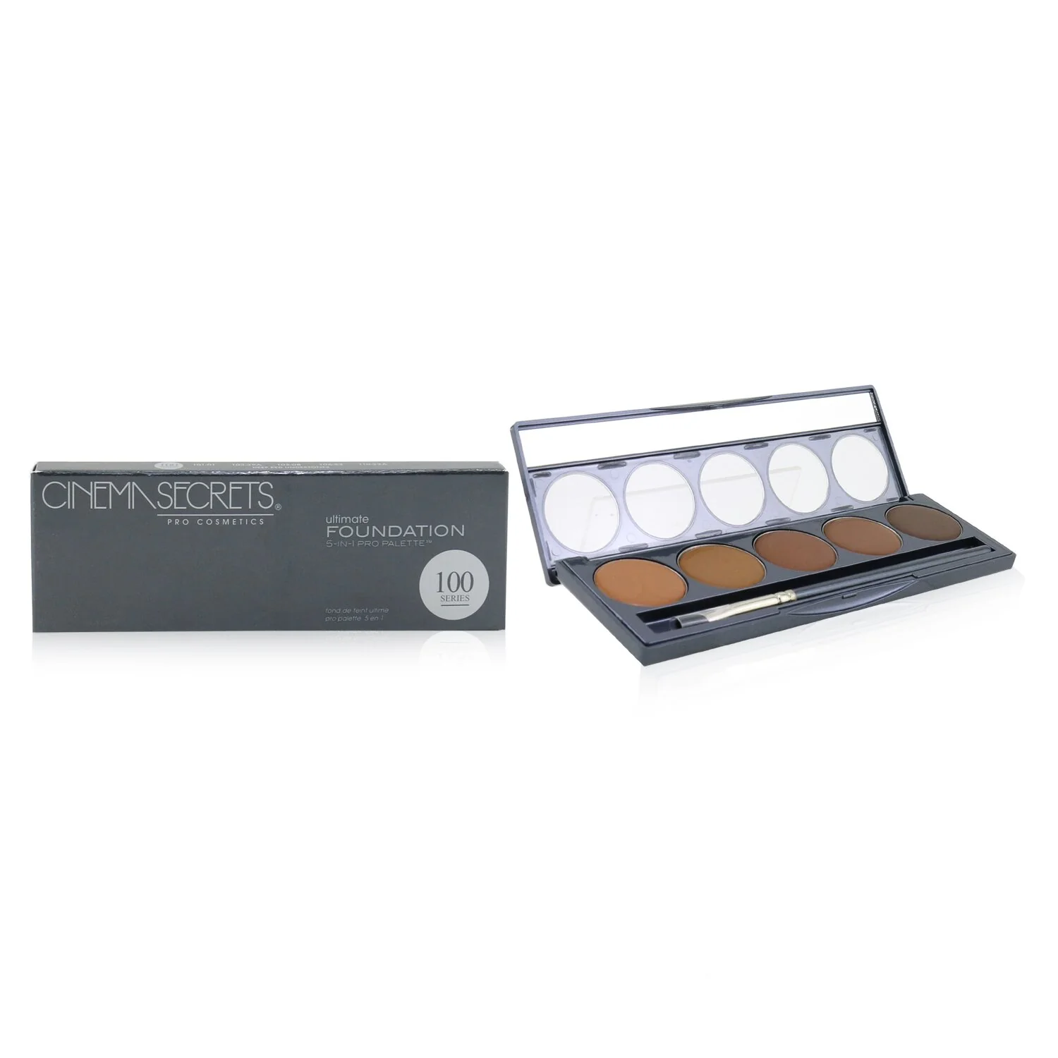 Cinema Secrets Ultimate Foundation 5 In 1 Pro Palette - # 200 Series (Medium To Deep Golden Olive Undertones)(Unboxed)  12.5g/0.44oz - Olabens