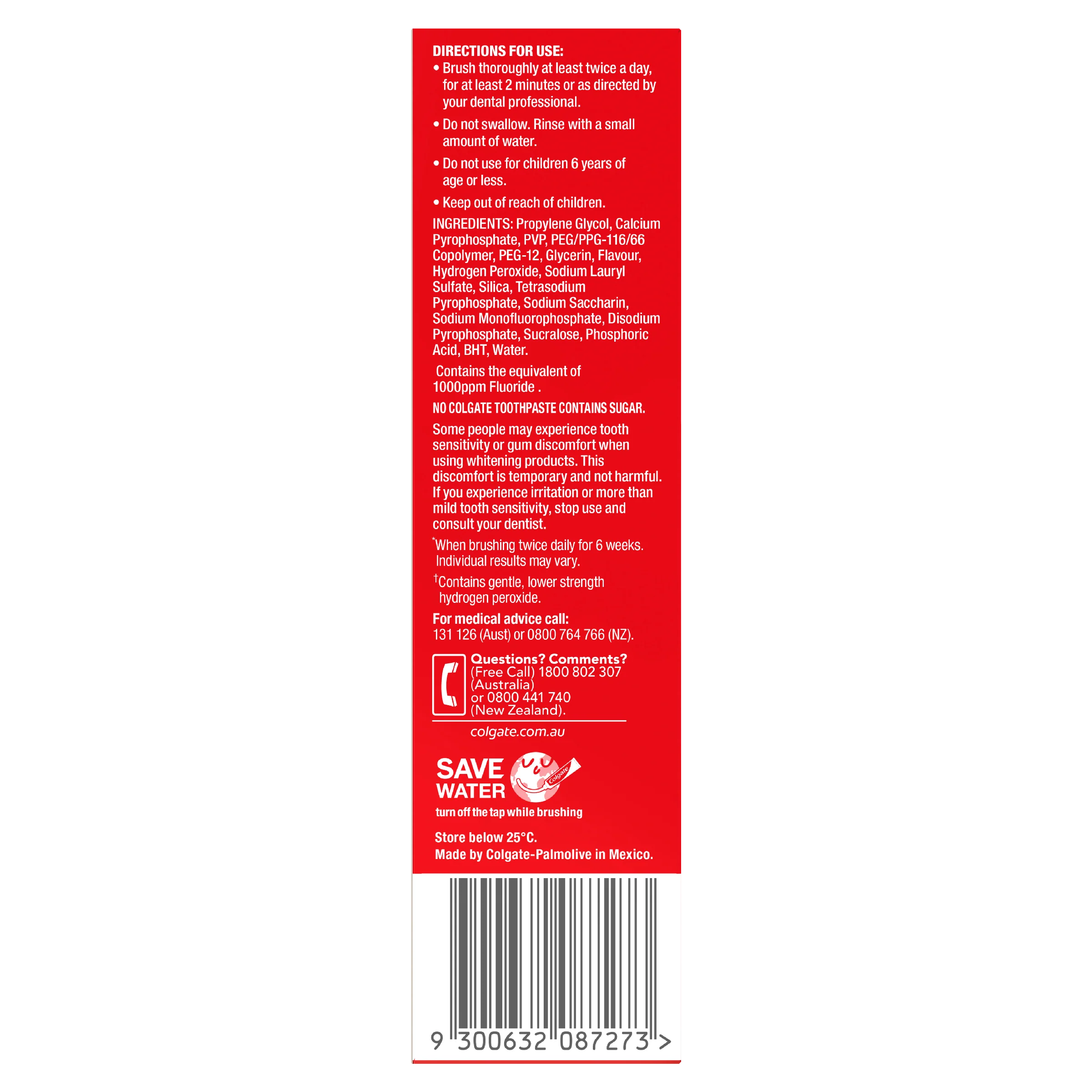 Colgate Toothpaste Optic White High Impact 85g - Olabens