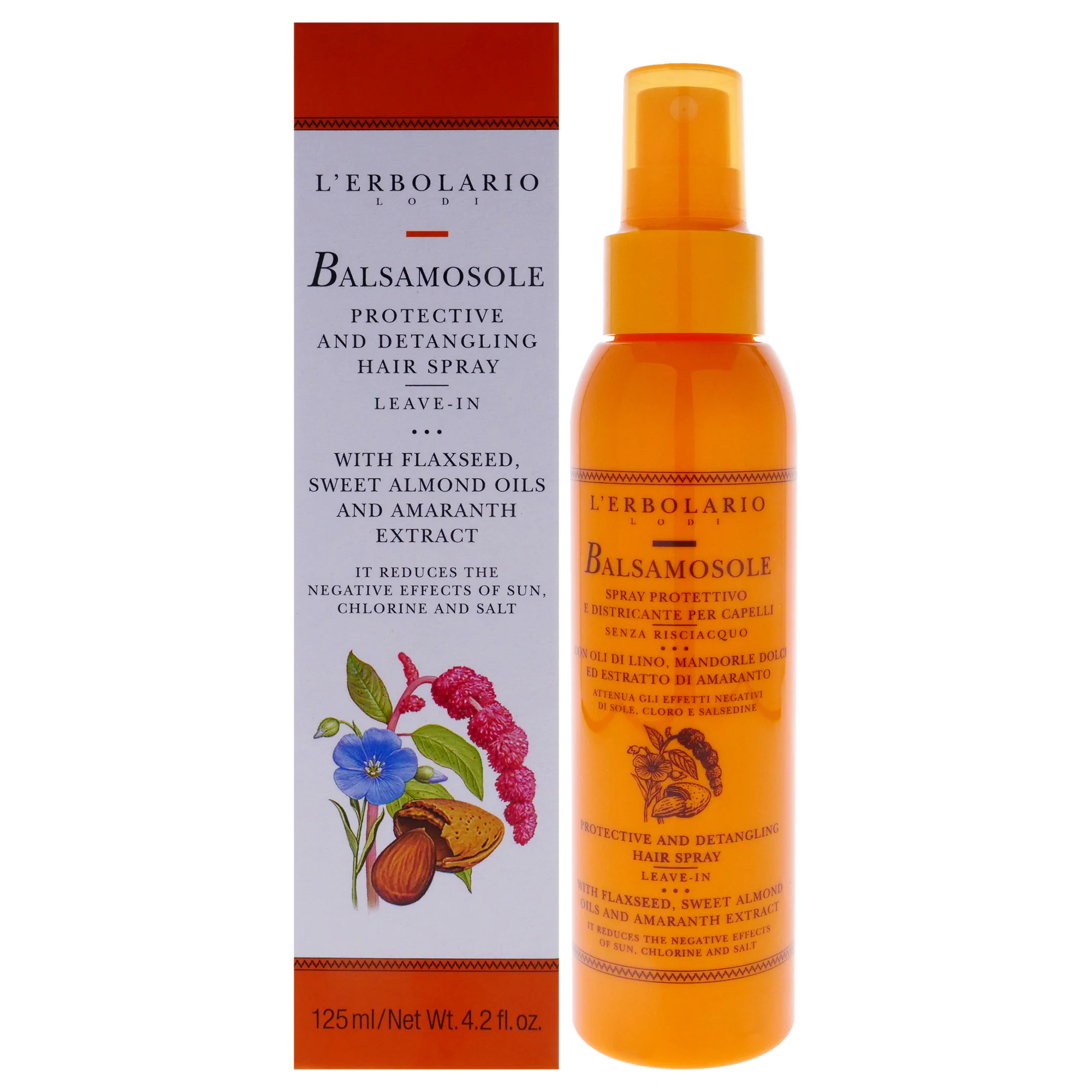 Balsamosole Protective and Detangling Hair Spray Leave-In by LErbolario for Women - 4.2 oz Hair Spray - Olabens