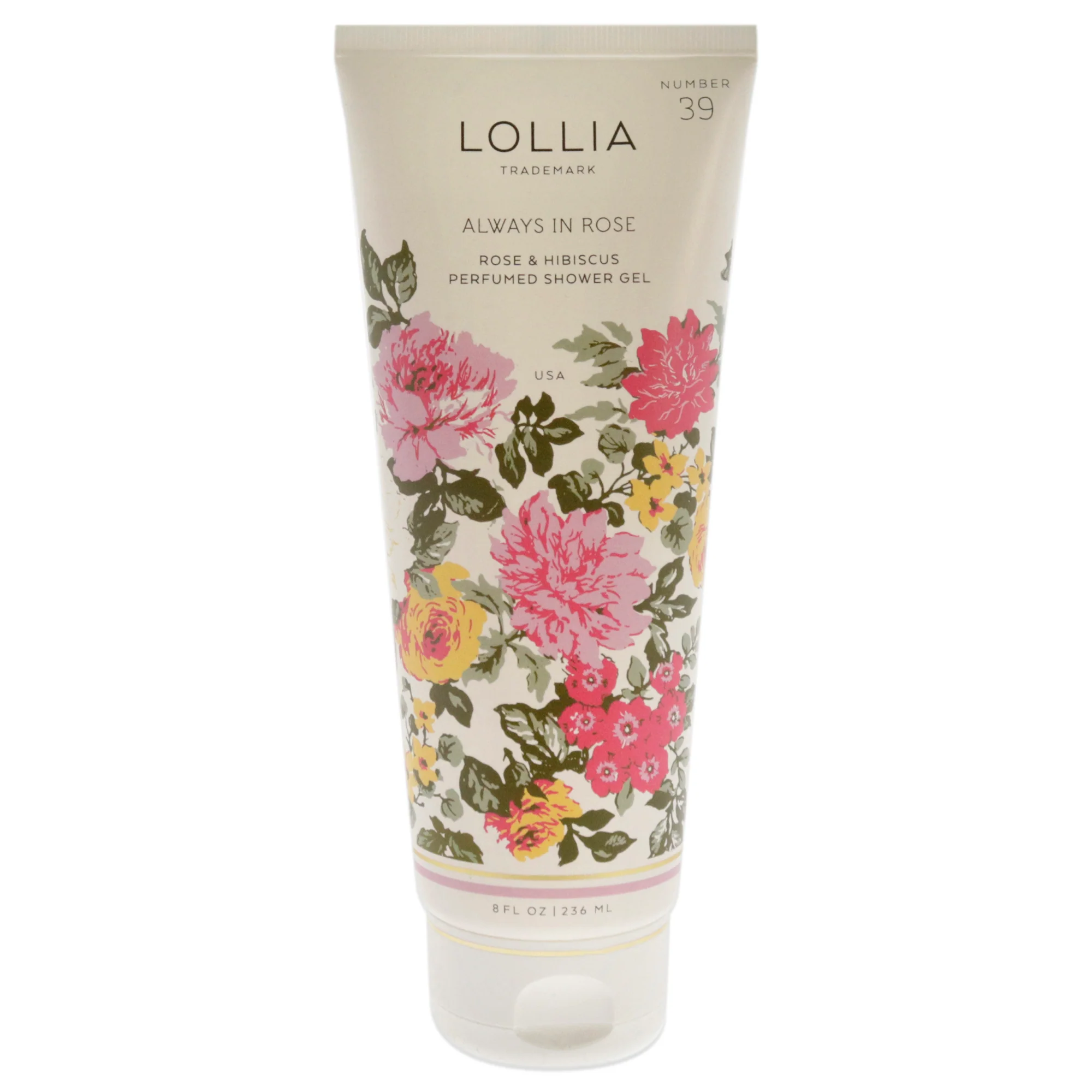 Always in Rose Perfumed Shower Gel by Lollia for Unisex - 8 oz Shower Gel - Olabens