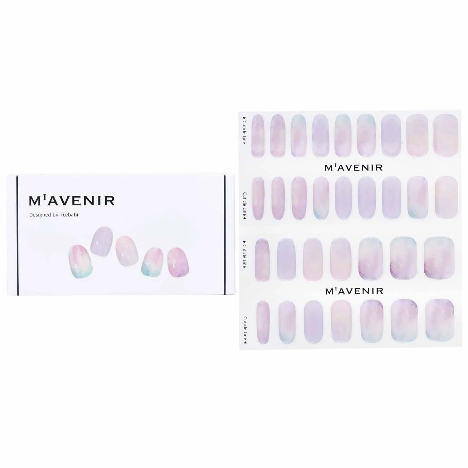 Mavenir Nail Sticker (Purple) - # Fantasy Nail  32pcs - Olabens