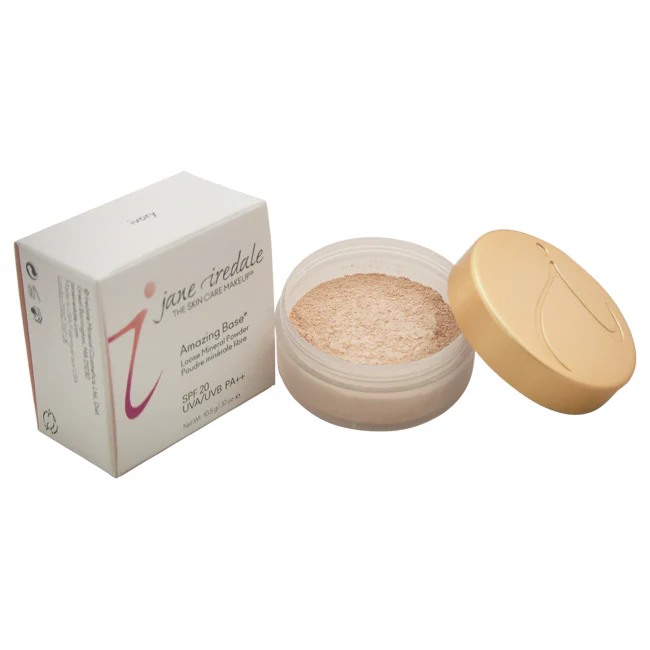 Jane Iredale Amazing Base Loose Mineral Powder SPF 20 - Ivory by Jane Iredale for Women - 0.37 oz Powder - Olabens
