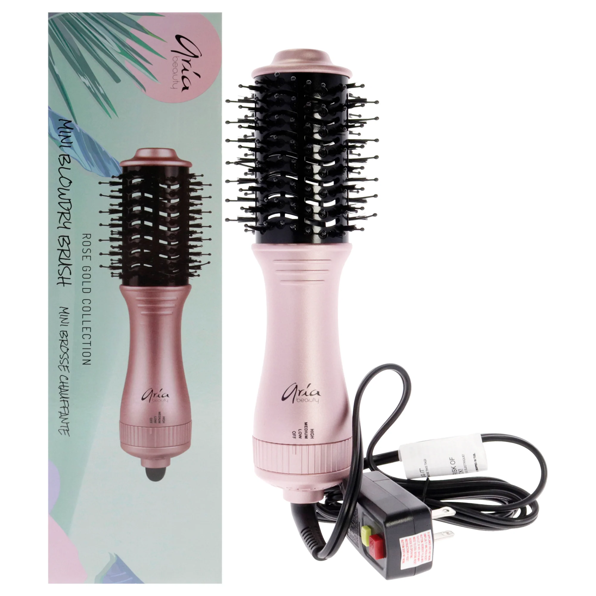 Aria Beauty Mini Blowdry Brush - Rose Gold by Aria Beauty for Women - 1 Pc Brush - Olabens