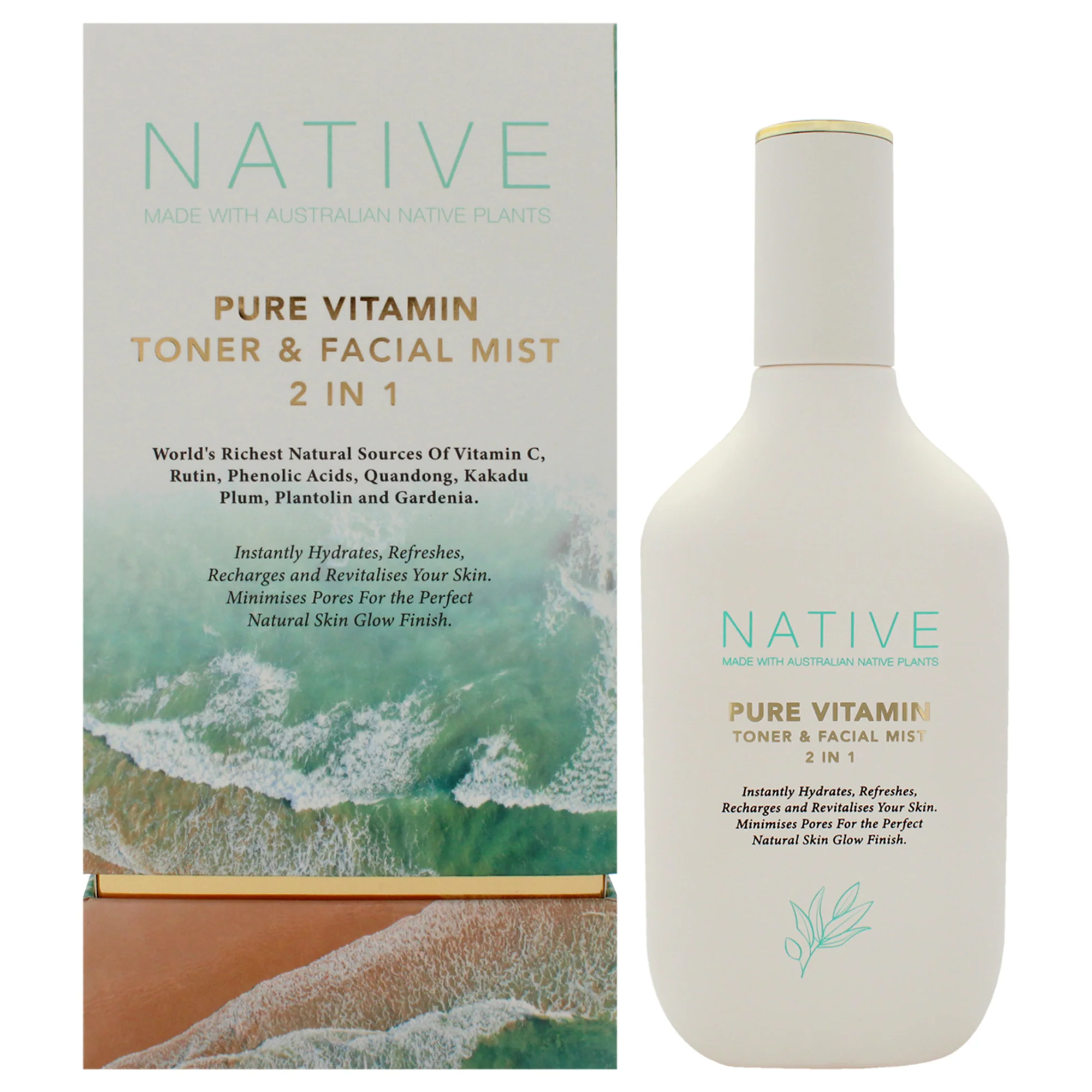 Native Pure Vitamin Toner and Facial Mist by Klara for Women - 3.4 oz Mist - Olabens