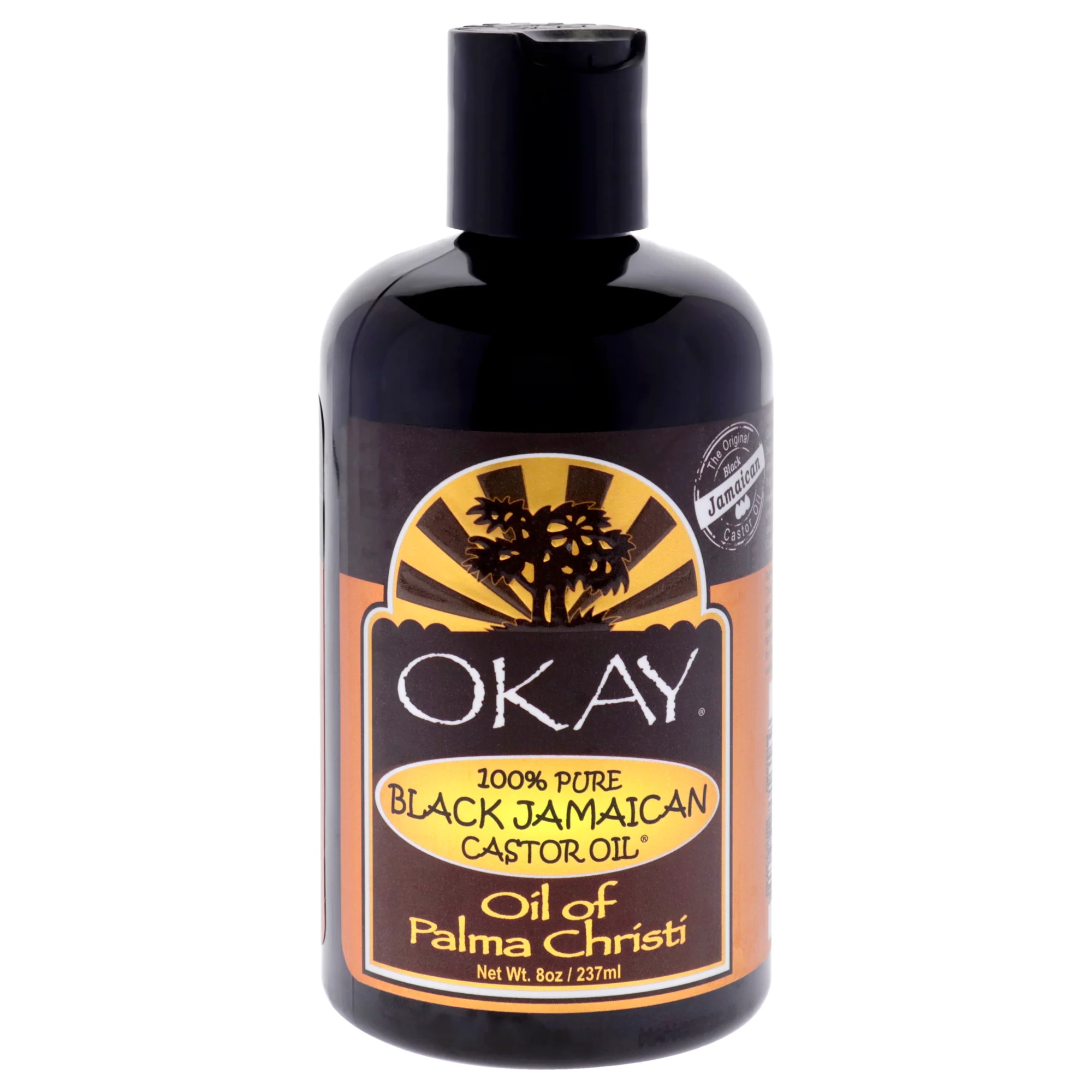 100 Percent Pure Black Jamaican Castor Oil by Okay for Unisex - 8 oz Oil - Olabens