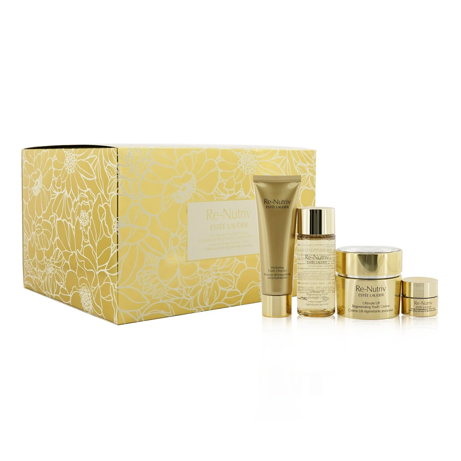 Estee Lauder The Secret Of Infinite Beauty Ultimate Lift Collection: Youth Creme 50ml+ Eye Creme 7ml+ Treatment Lotion 50ml+ Cleanser 50ml+ Case  4pcs+1case - Olabens