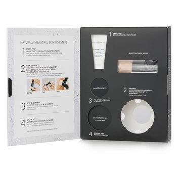 BareMinerals I Am An Original Get Started Kit: Foundation Primer + All-Over Face Color + Finishing Power + Finish Brush  4pcs - Olabens
