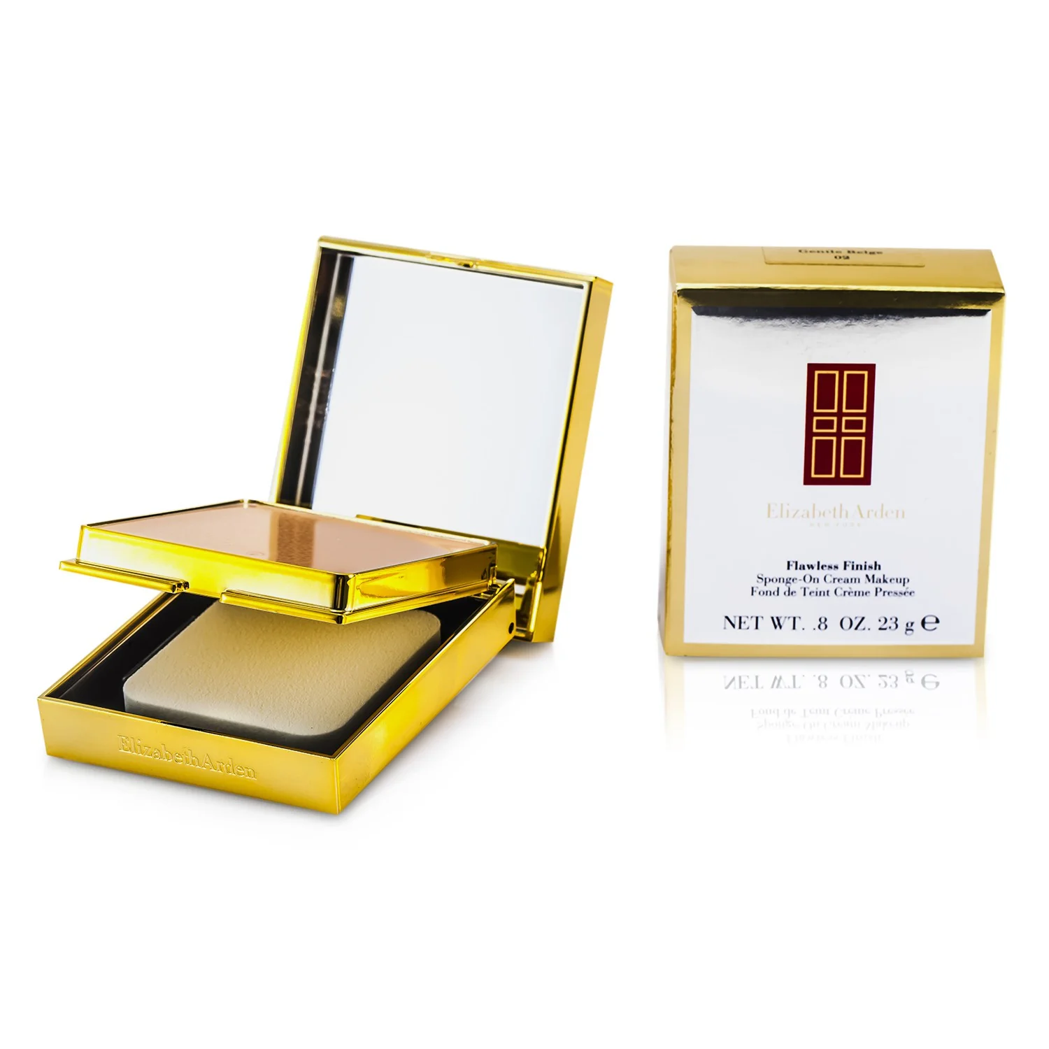 Elizabeth Arden Flawless Finish Sponge On Cream Makeup (Golden Case) - 02 Gentle Beige  23g/0.8oz - Olabens