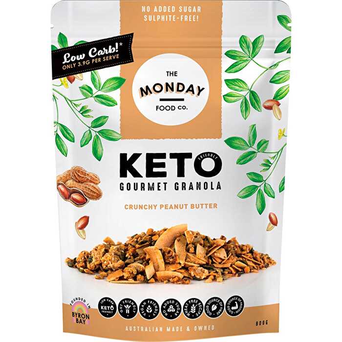 The Monday Food Co. Keto Gourmet Granola Crunchy Peanut Butter 800g - Olabens