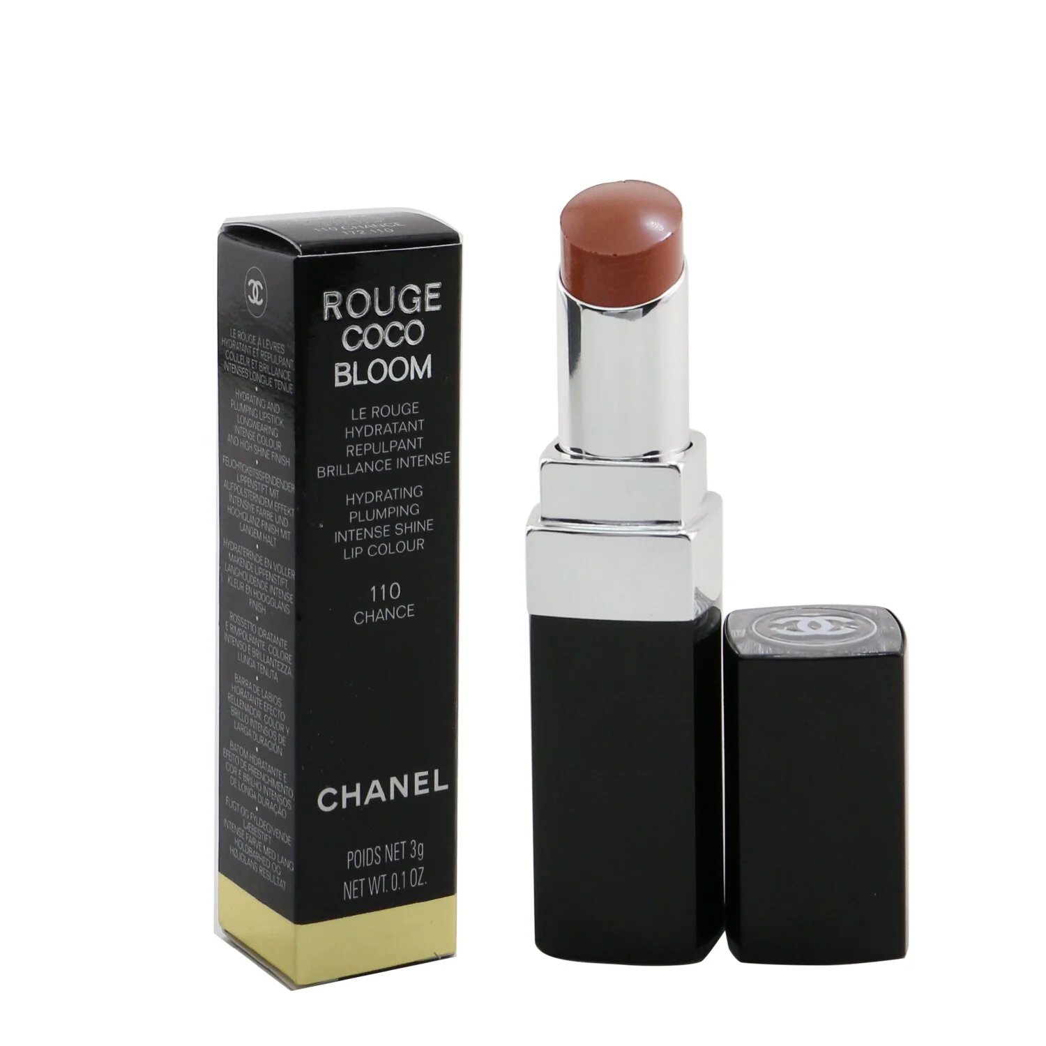 Chanel Rouge Coco Bloom Hydrating Plumping Intense Shine Lip Colour - # 110 Chance  3g/0.1oz - Olabens