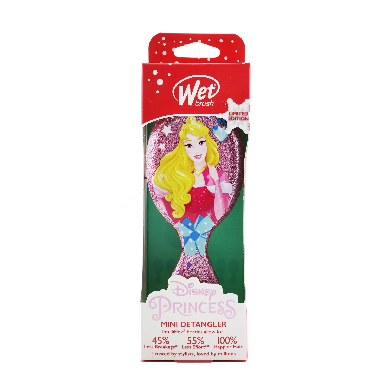 Wet Brush Mini Detangler Disney Princess - # Glitter Ball - Aurora (Limited Edition) - Olabens