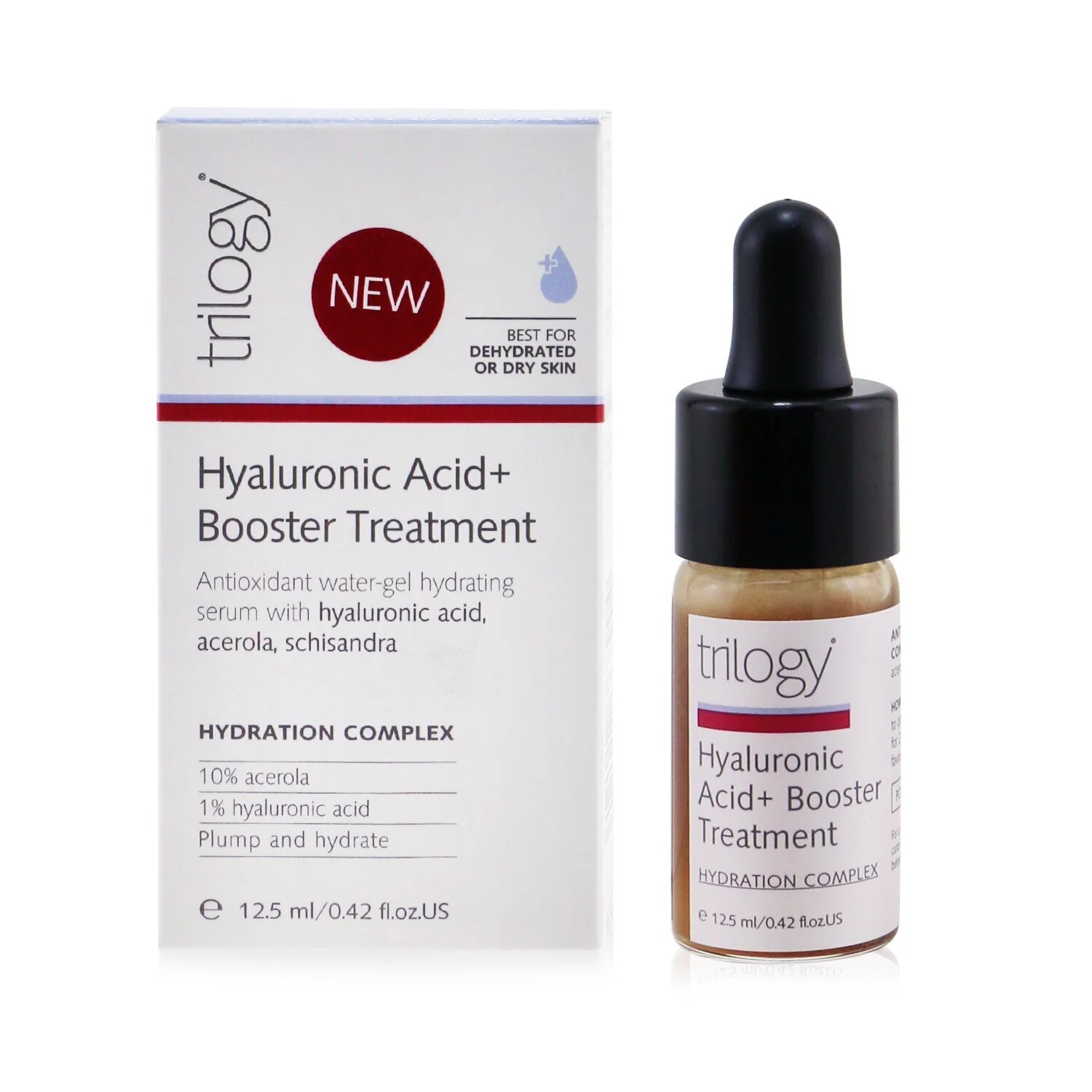 Trilogy Hyaluronic Acid+ Booster Treatment (For Dehydrated/ Dry Skin) (Exp. Date: 03/2023)  12.5ml/0.42oz - Olabens