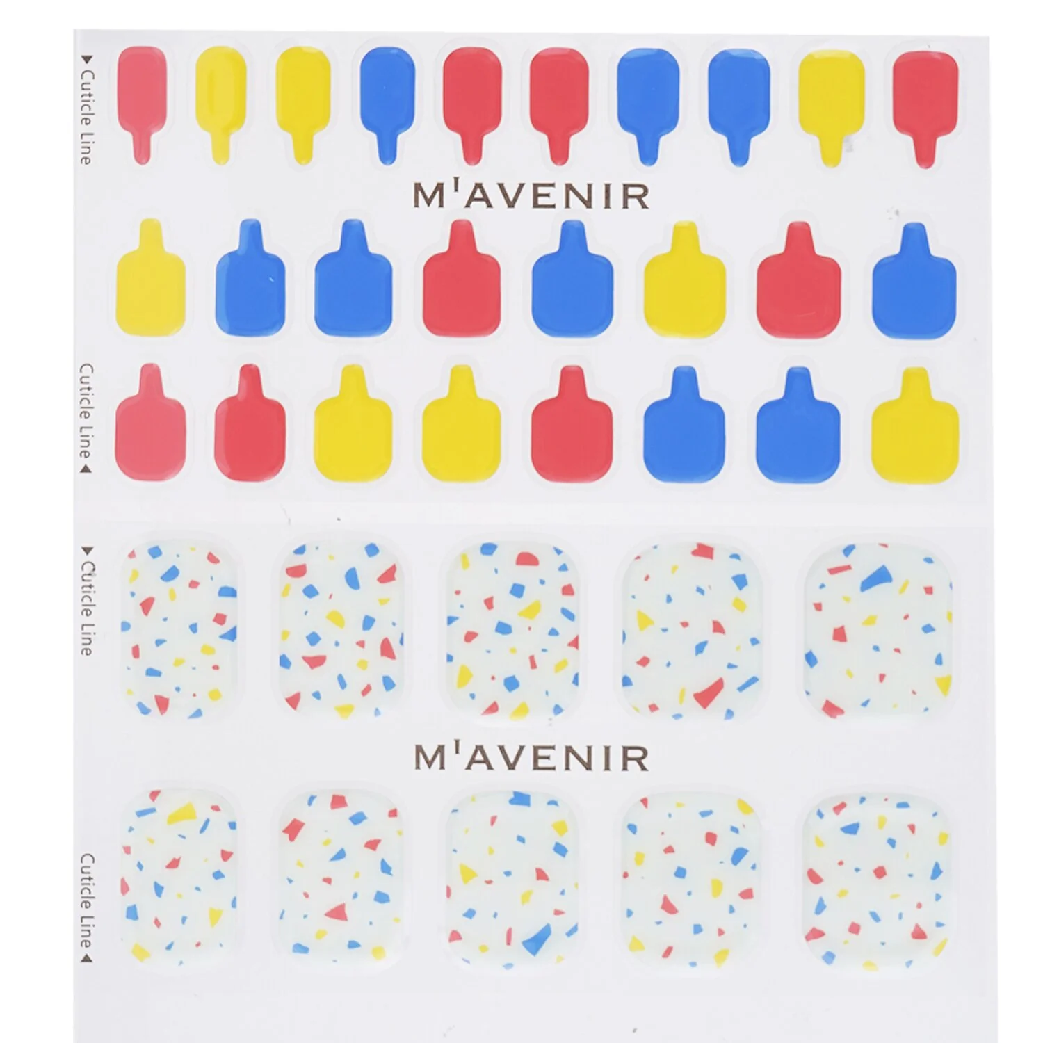 Mavenir Nail Sticker (Assorted Colour) - # Sprinkle Cereal Pedi  36pcs - Olabens