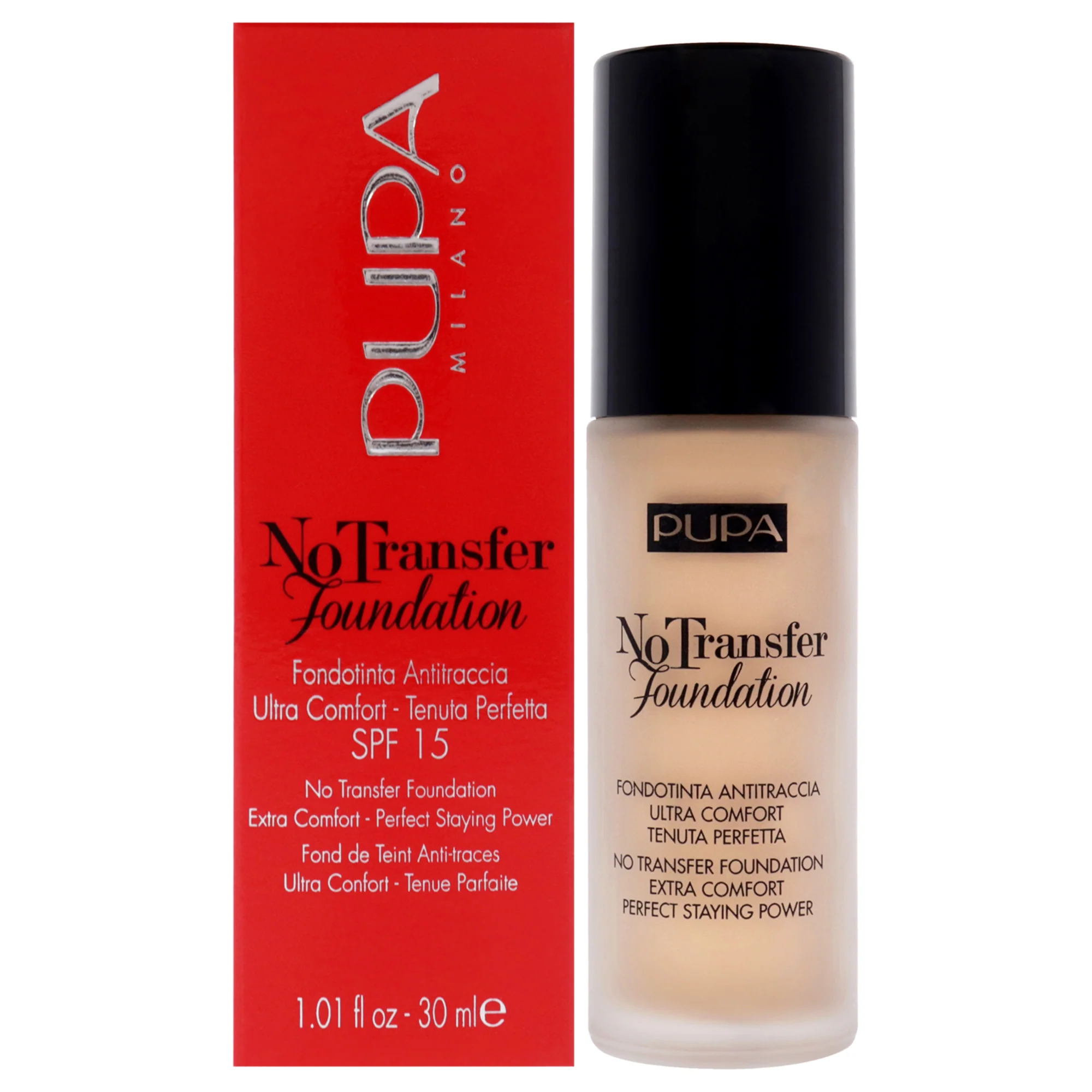 No Transfer Foundation SPF 15 - 200 Sand by Pupa Milano for Women - 1.01 oz Foundation - Olabens
