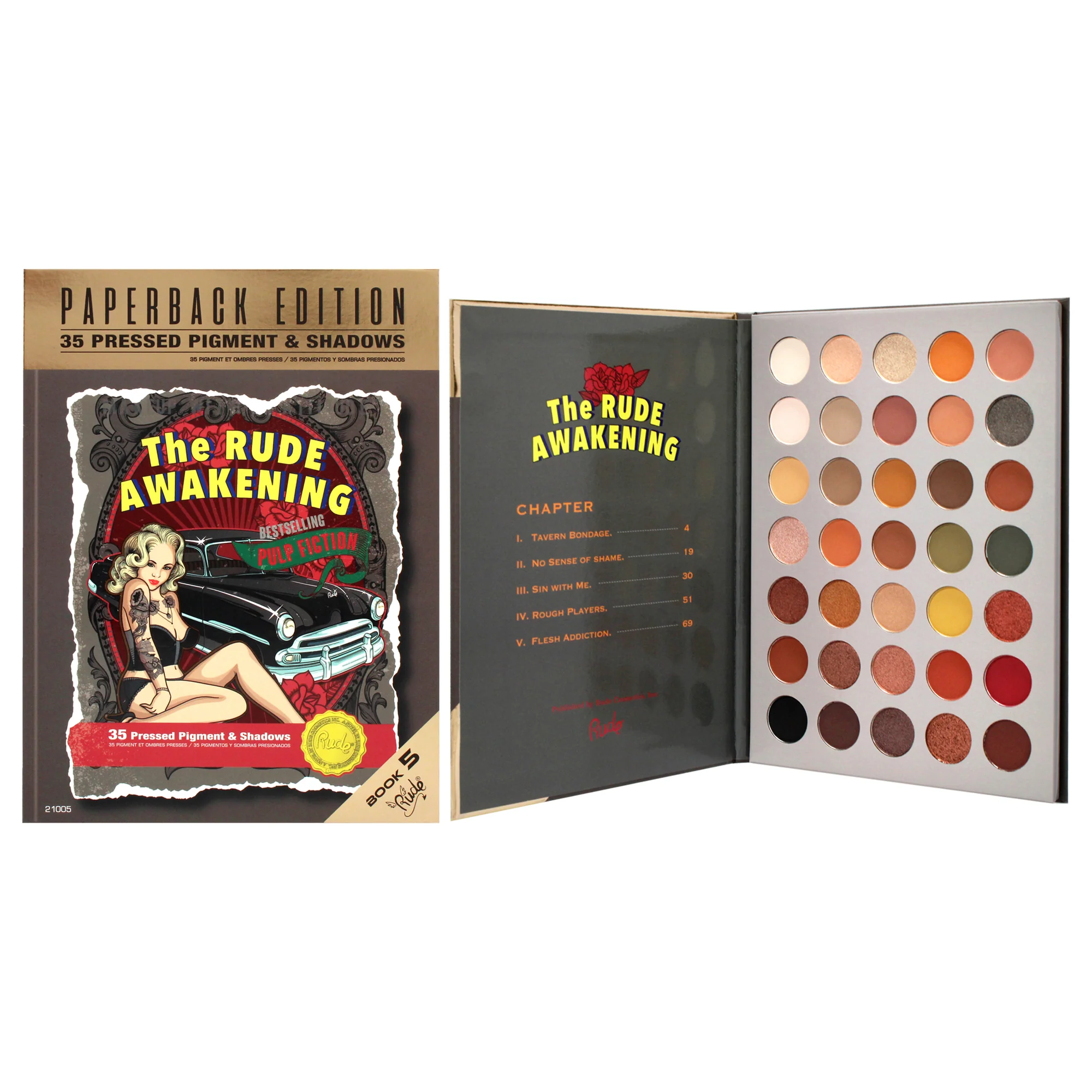 The Rude Awakening Eyeshadow Palette - Paperback Edition by Rude Cosmetics for Women - 0.74 oz Palette - Olabens