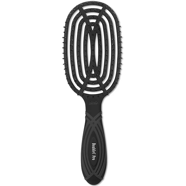 NuWay 4Hair Circular Venting Detangling Double C Brush - Black by NuWay 4Hair for Unisex - 1 Pc Hair Brush - Olabens