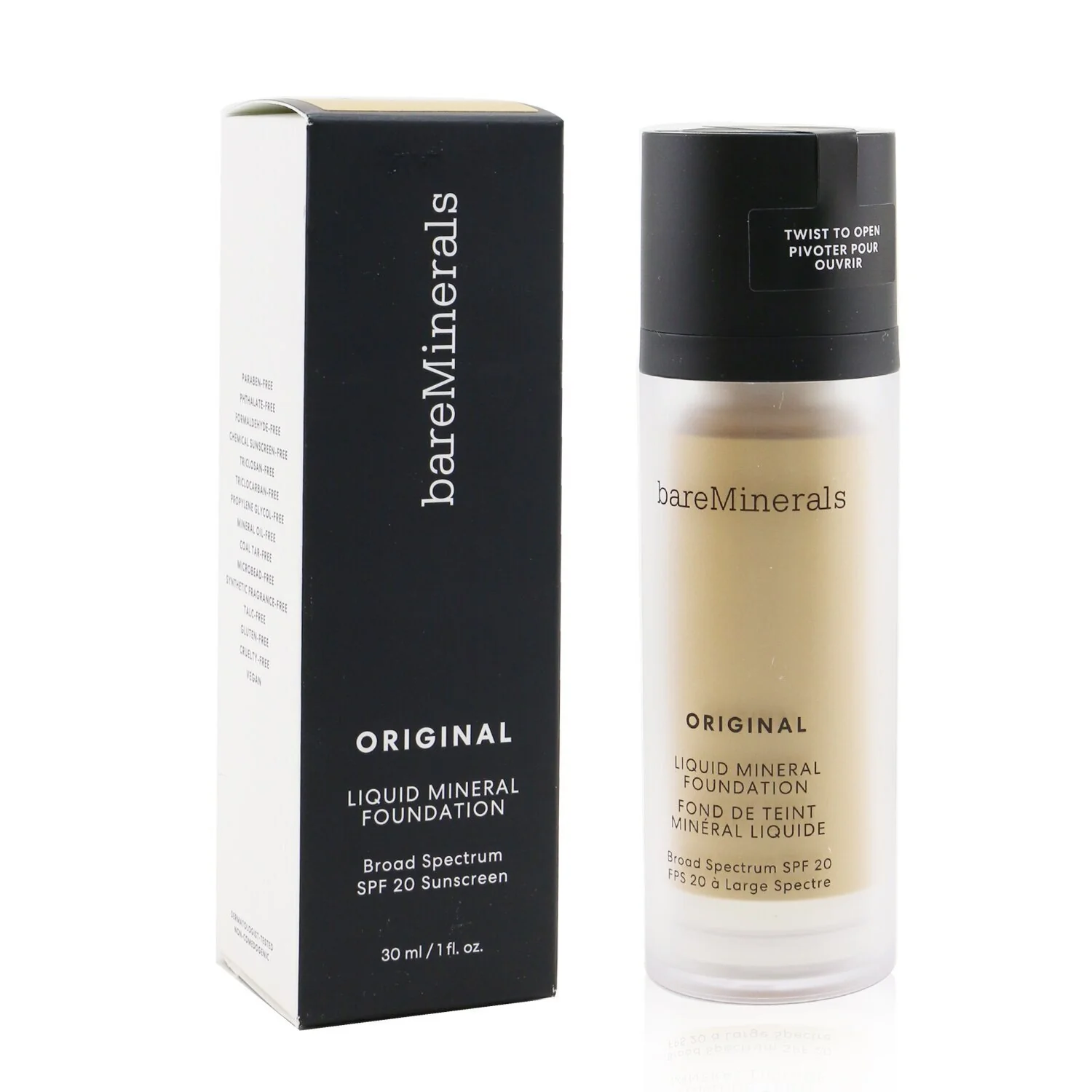 BareMinerals Original Liquid Mineral Foundation SPF 20 - # 15 Neutral Medium (For Medium Neutral Skin With A Peach Hue)(Exp. Date 08/2022)  30ml/1oz - Olabens