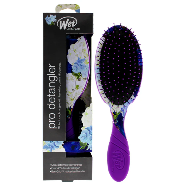 Wet Brush Pro Detangler Hyper Floral Brush - Purple by Wet Brush for Unisex - 1 Pc Hair Brush - Olabens