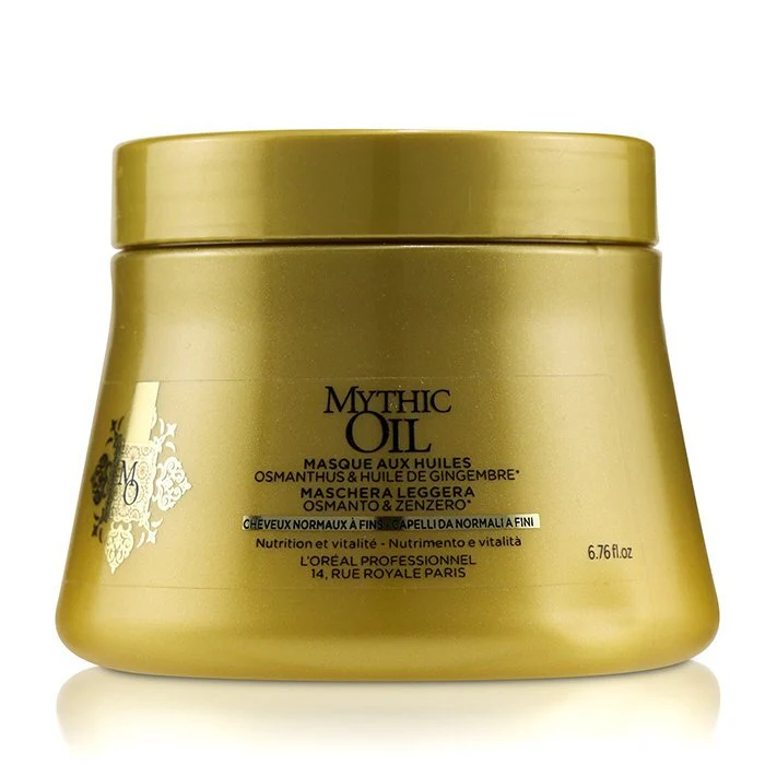 L'Oreal Professionnel Mythic Oil Oil Light Masque with Osmanthus & Ginger Oil (Normal to Fine Hair) 200ml/6.76oz - Olabens