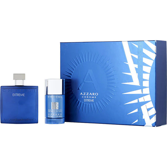 Azzaro Chrome Extreme Eau De Parfum Spray 100ml/3.3oz & Deodorant Stick 75ml/2.6oz - Olabens