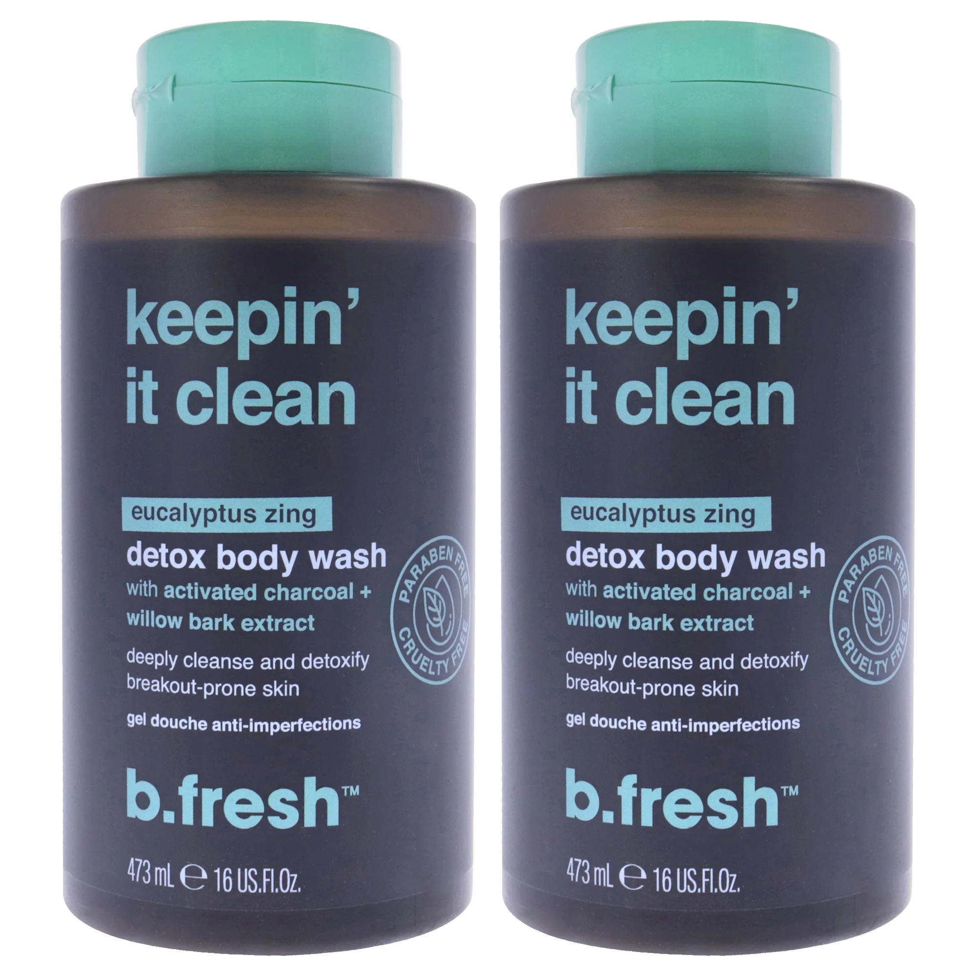 B.Tan Keepin It Clean Detox Body Wash by B.Tan for Unisex - 16 oz Body Wash - Pack of 2 - Olabens