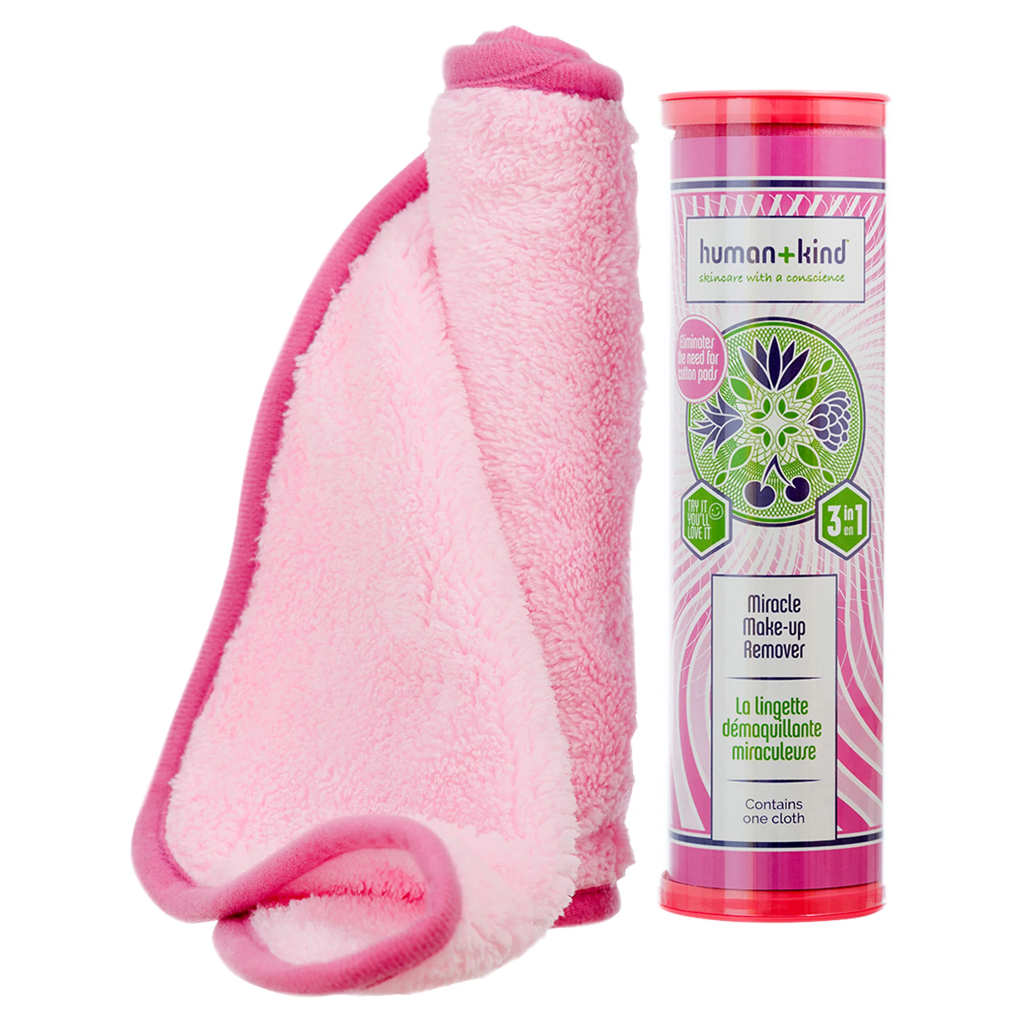 Miracle Make-Up Remover - Super Soft Cloth by Human+Kind for Unisex - 1 Pc Cloths - Olabens