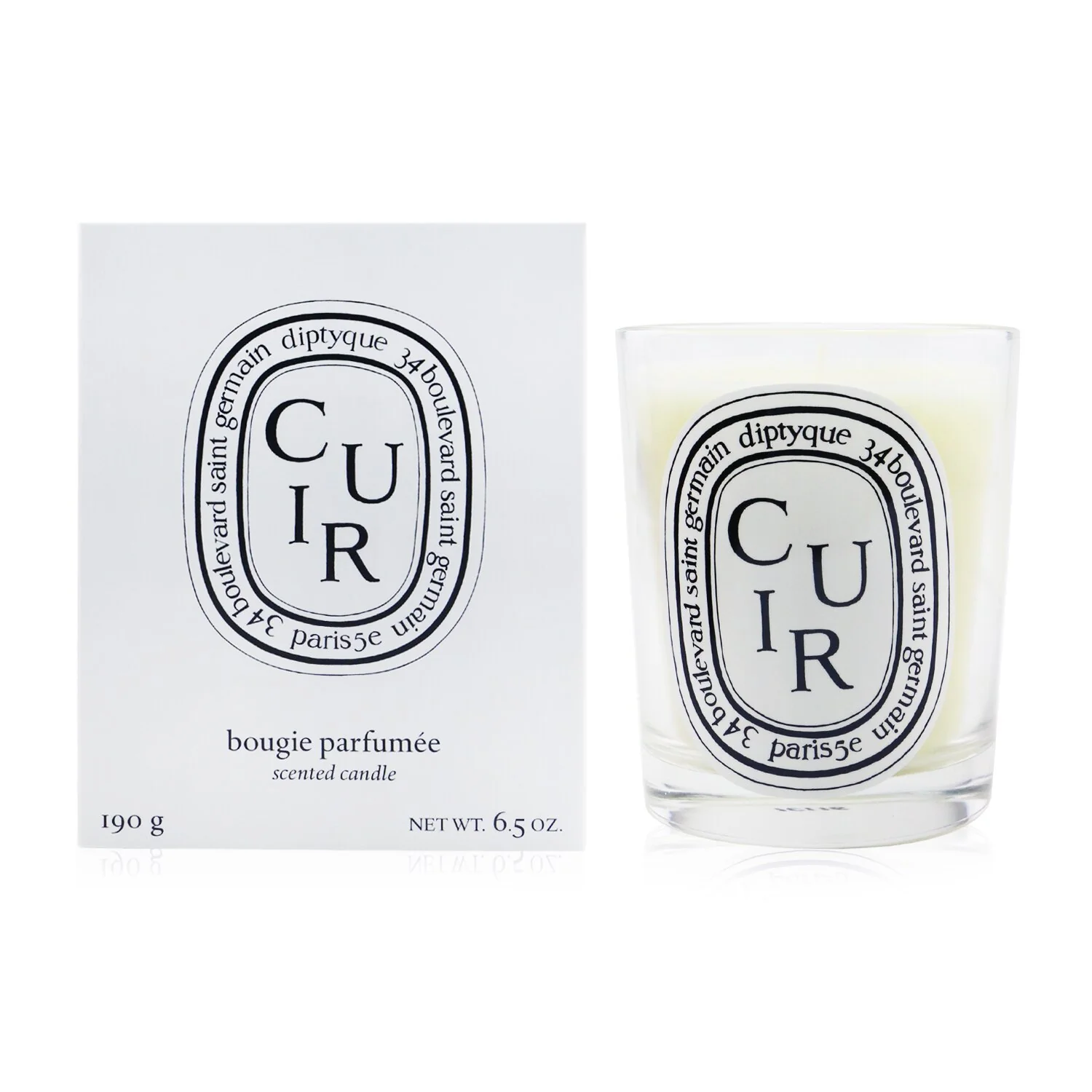 Diptyque Scented Candle - Cuir (Leather)  190g/6.5oz - Olabens