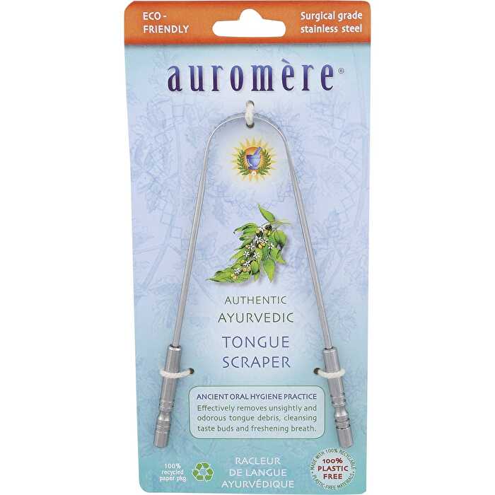 Auromere Tongue Scraper Ayurvedic Surgical Grade Stainless Steel x6 - Olabens