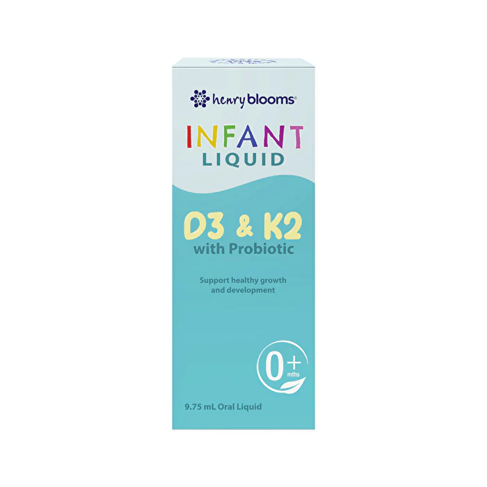 Henry Blooms Infant Liquid D3 & K2 with Probiotics 9.75ml - Olabens