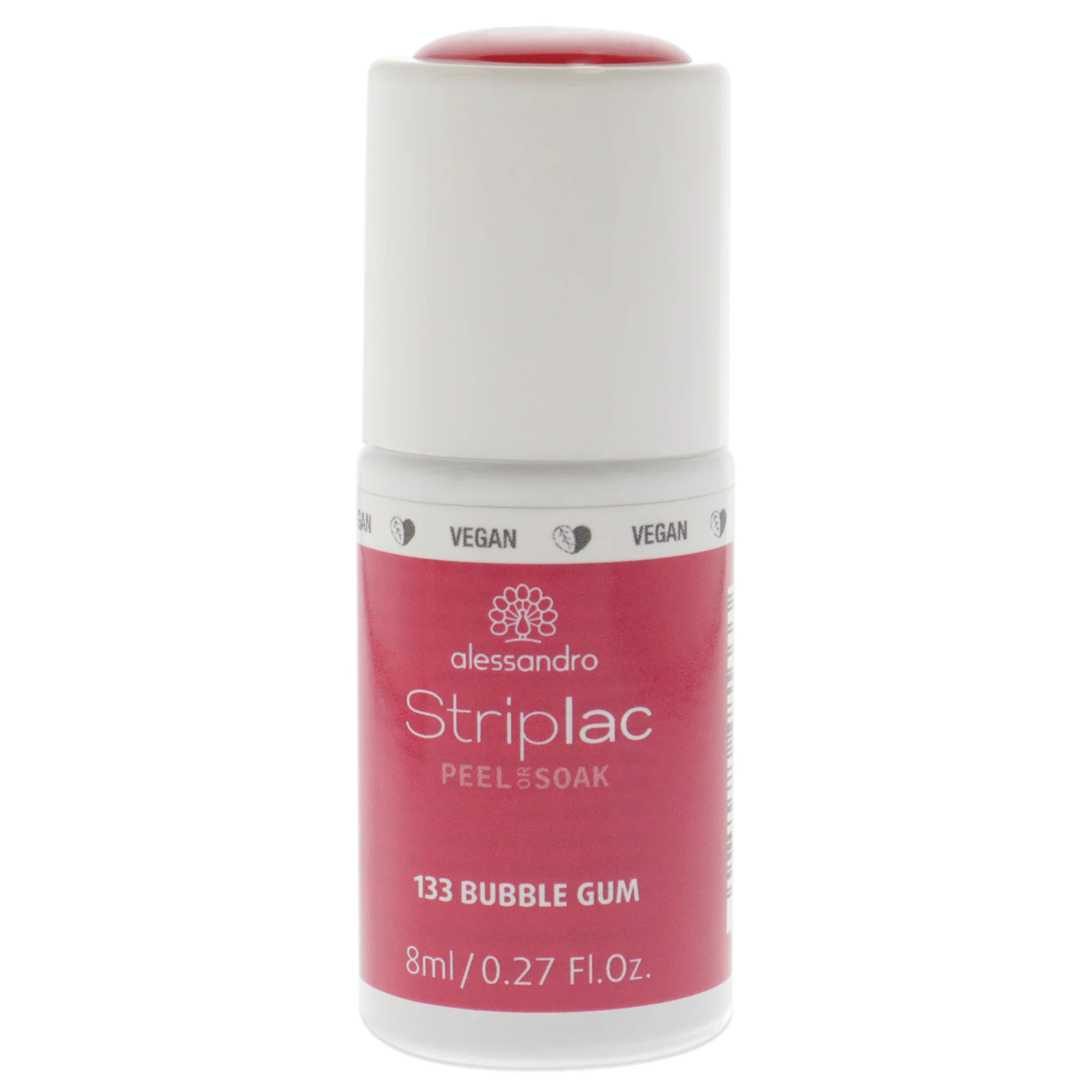 Striplac Peel or Soak - 133 Bubble Gum by Alessandro for Women 0.27 oz Nail Polish - Olabens