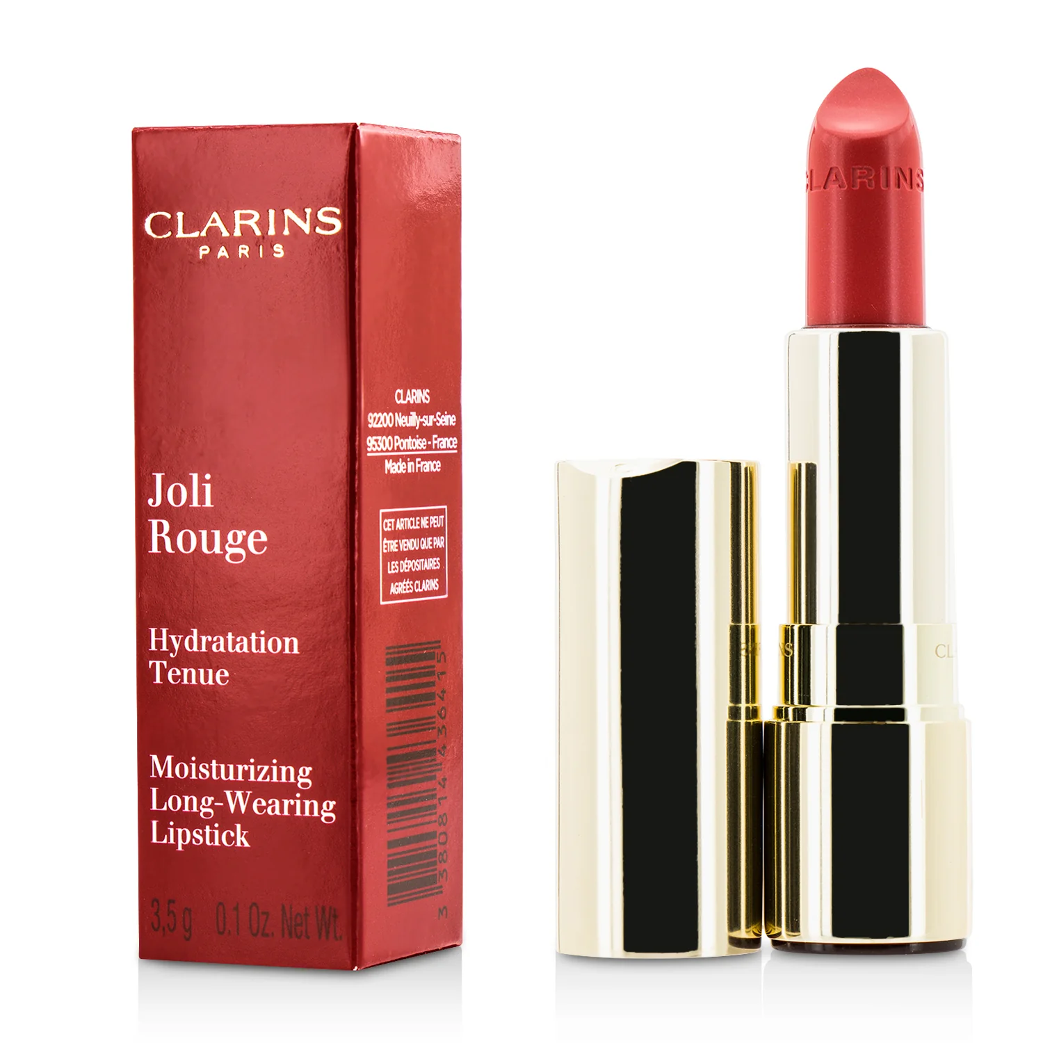 Clarins Joli Rouge (Long Wearing Moisturizing Lipstick) - # 740 Bright Coral  3.5g/0.1oz - Olabens