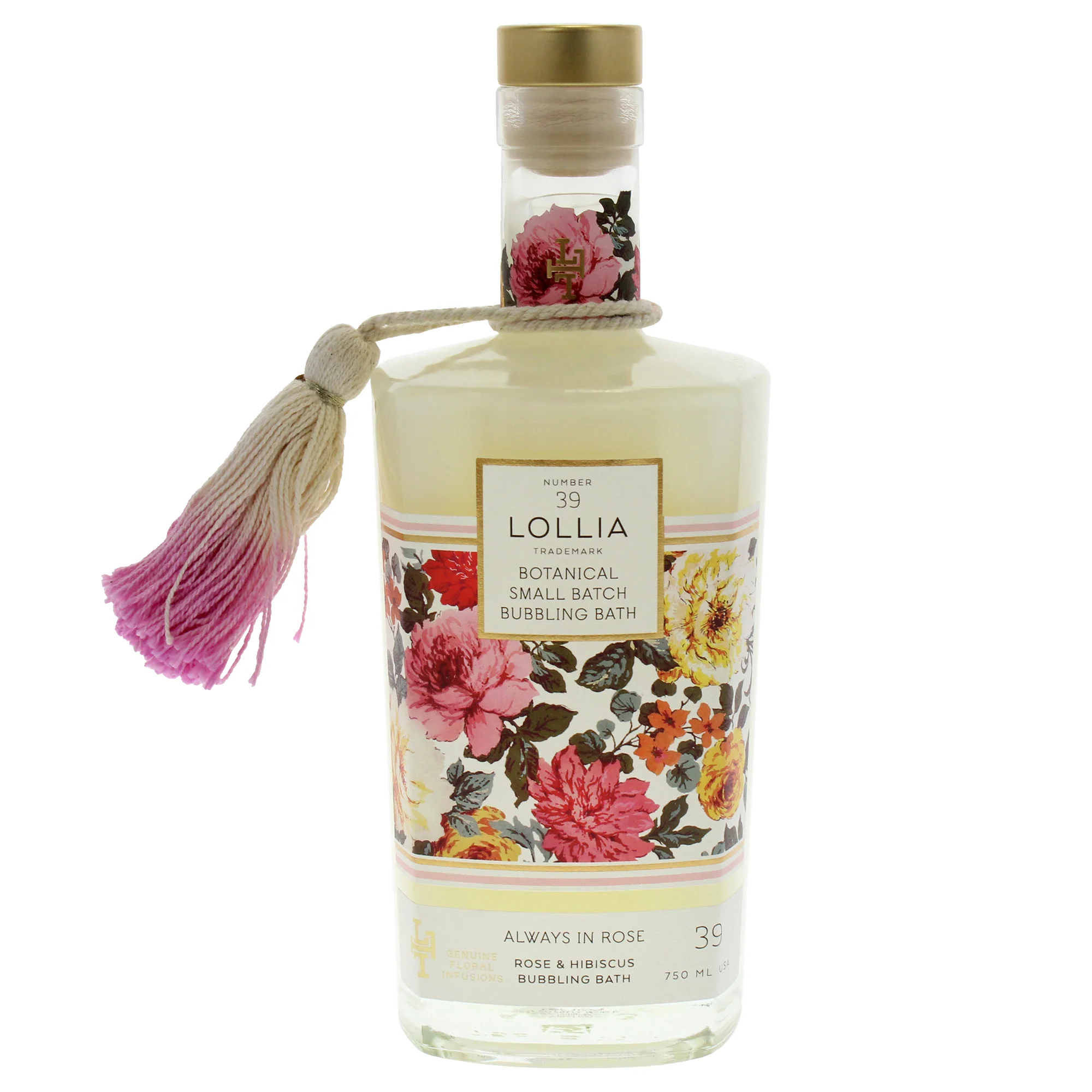 Lollia Always In Rose Bubble Bath - Rose and Hibiscus by Lollia for Women - 25 oz Bubble Bath - Olabens