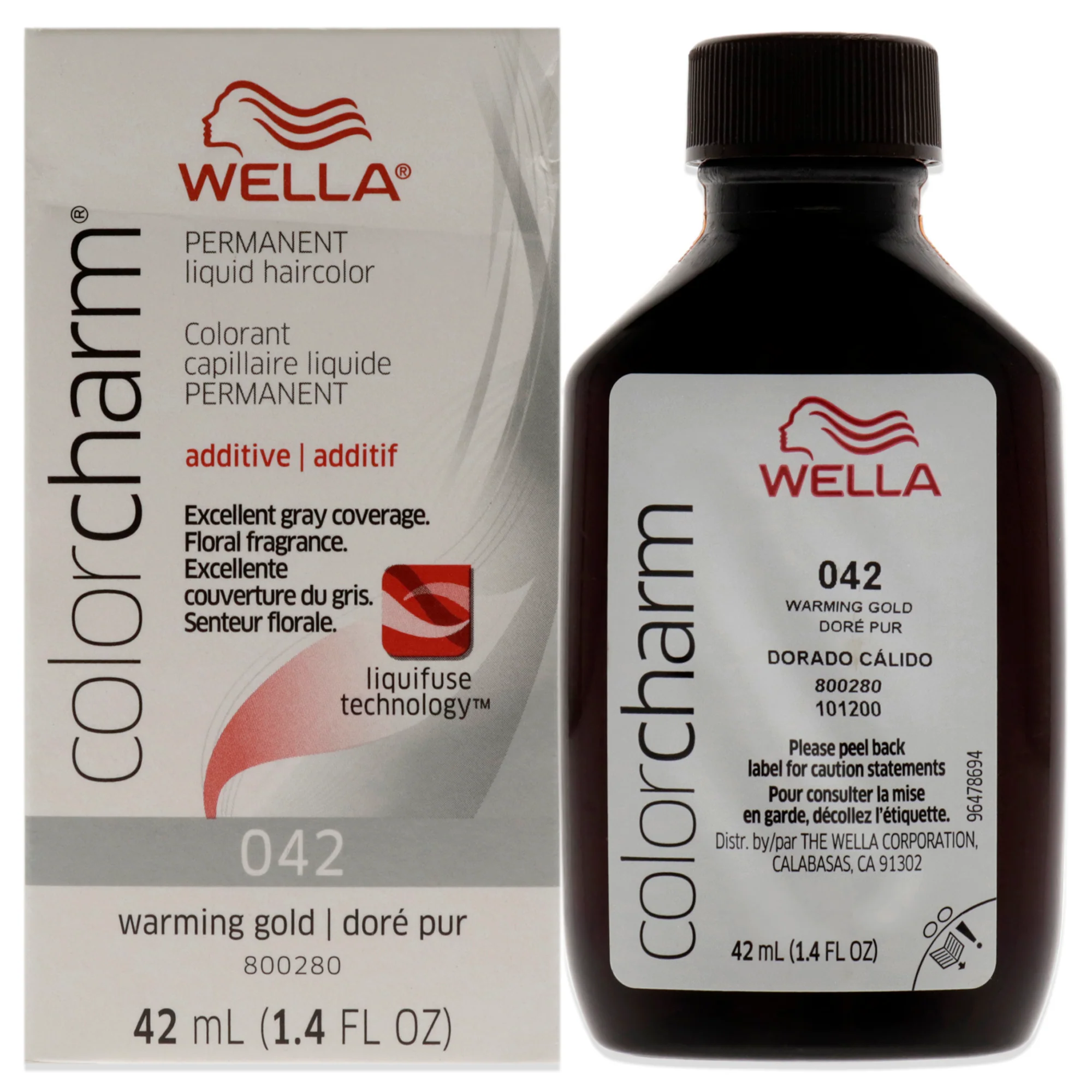 Color Charm Permanent Liquid Hair Color - 42 Gold by Wella for Unisex - 1.42 oz Hair Color - Olabens